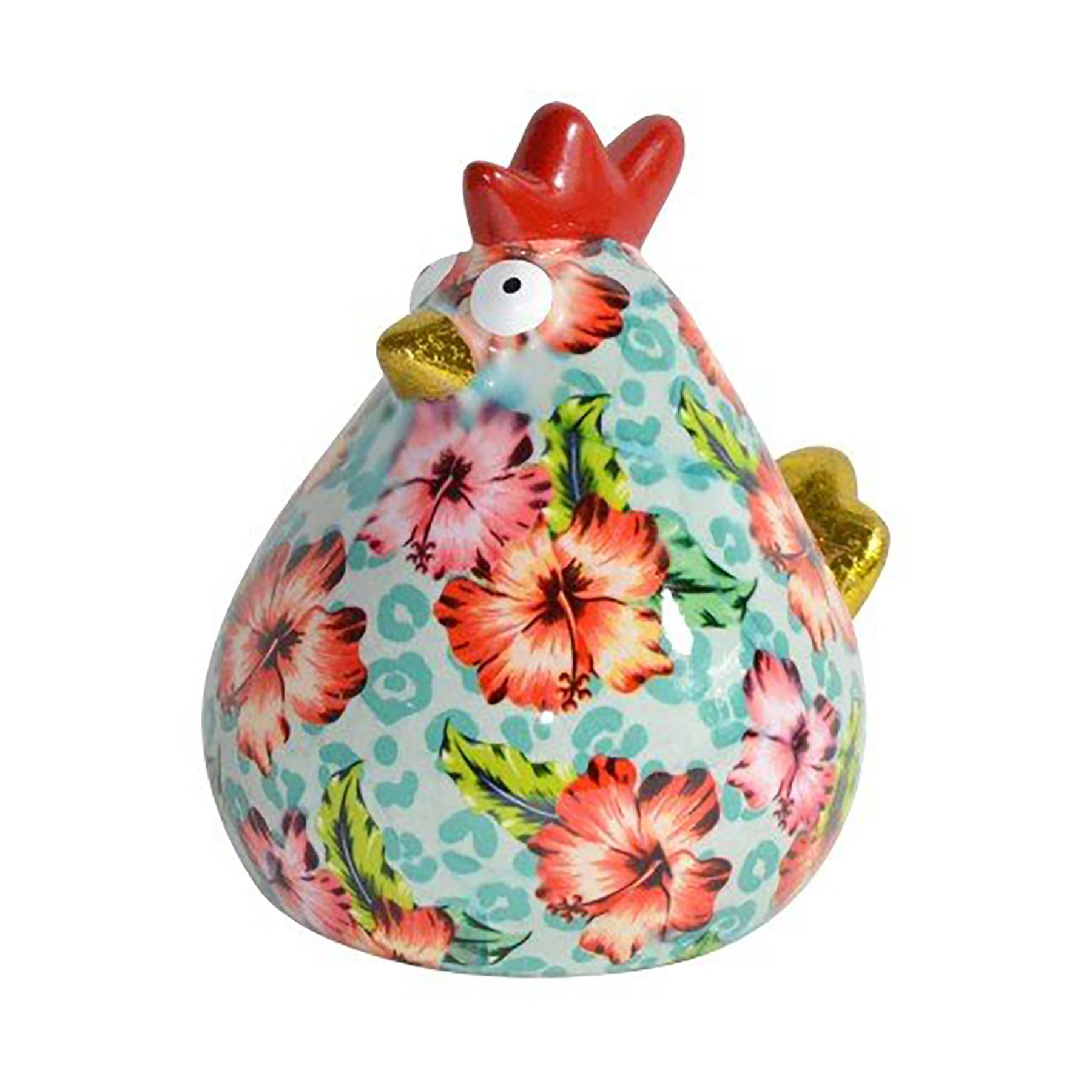 Pomme Pidou 'Matilda' bright coloured Chicken shaped ceramic Money Box (6 PACK, ASSORTED)