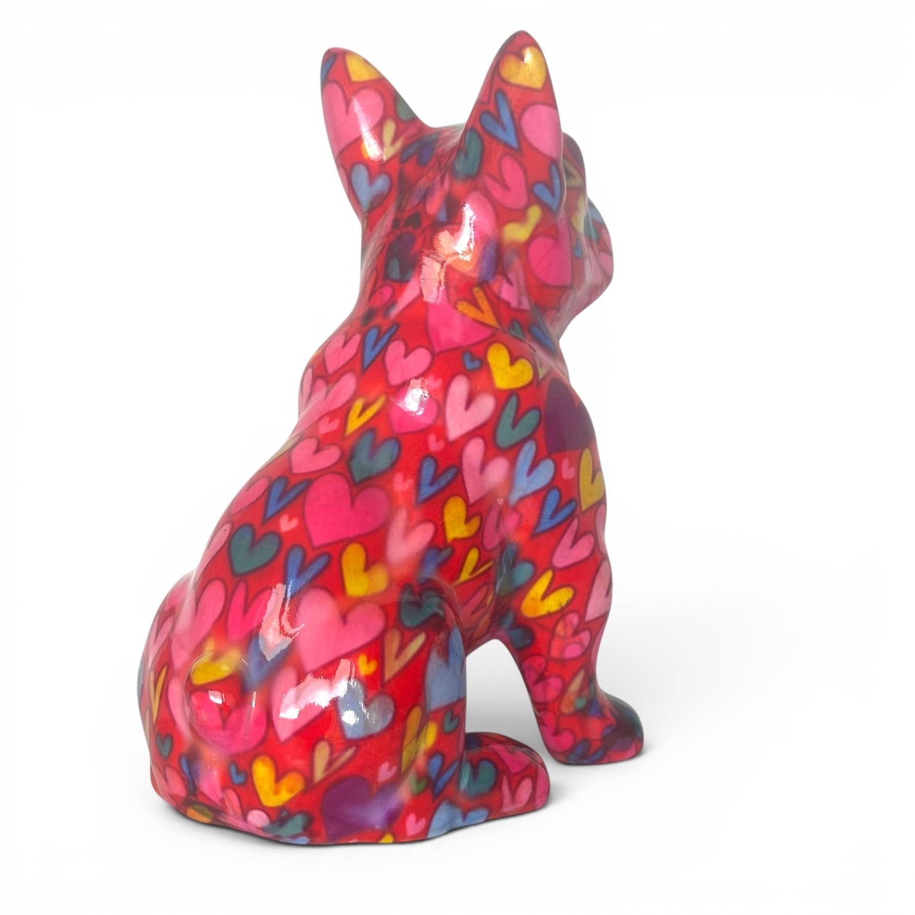 Pomme Pidou 'Valentino' French Bulldog With Love Hearts Pattern Ceramic Figurine