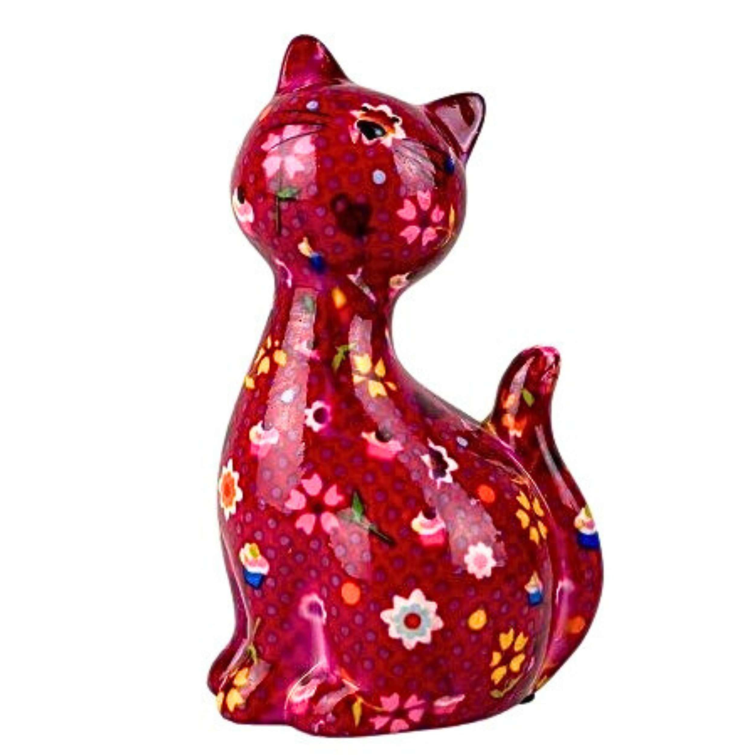 Pomme Pidou 'Caramel' ceramic Cat shaped Money Box, 17.5cm, gift boxed (8 PACK)