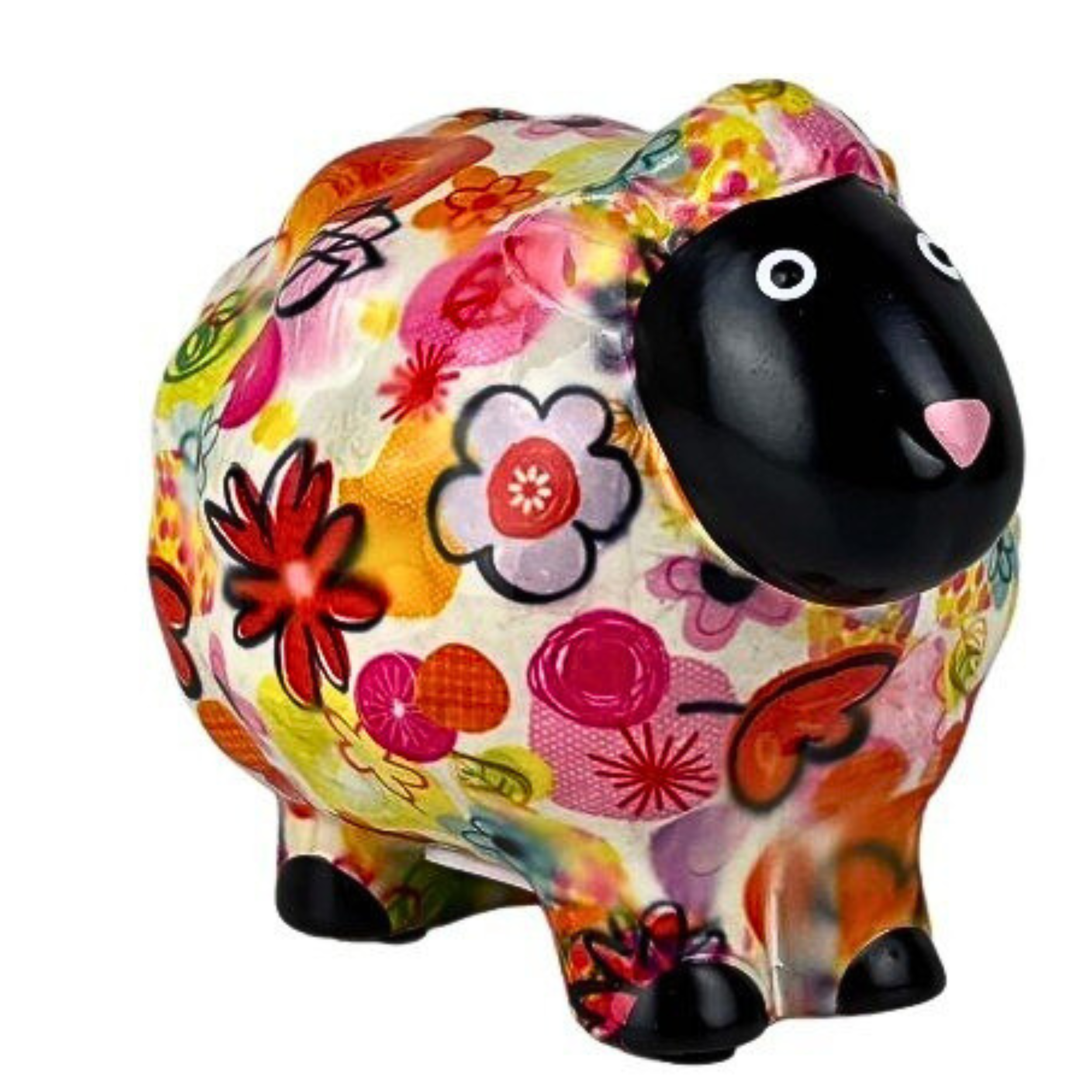 Pomme Pidou 'Peluche' ceramic Sheep shaped Money Box, 15.5cm, gift boxed (8 PACK)