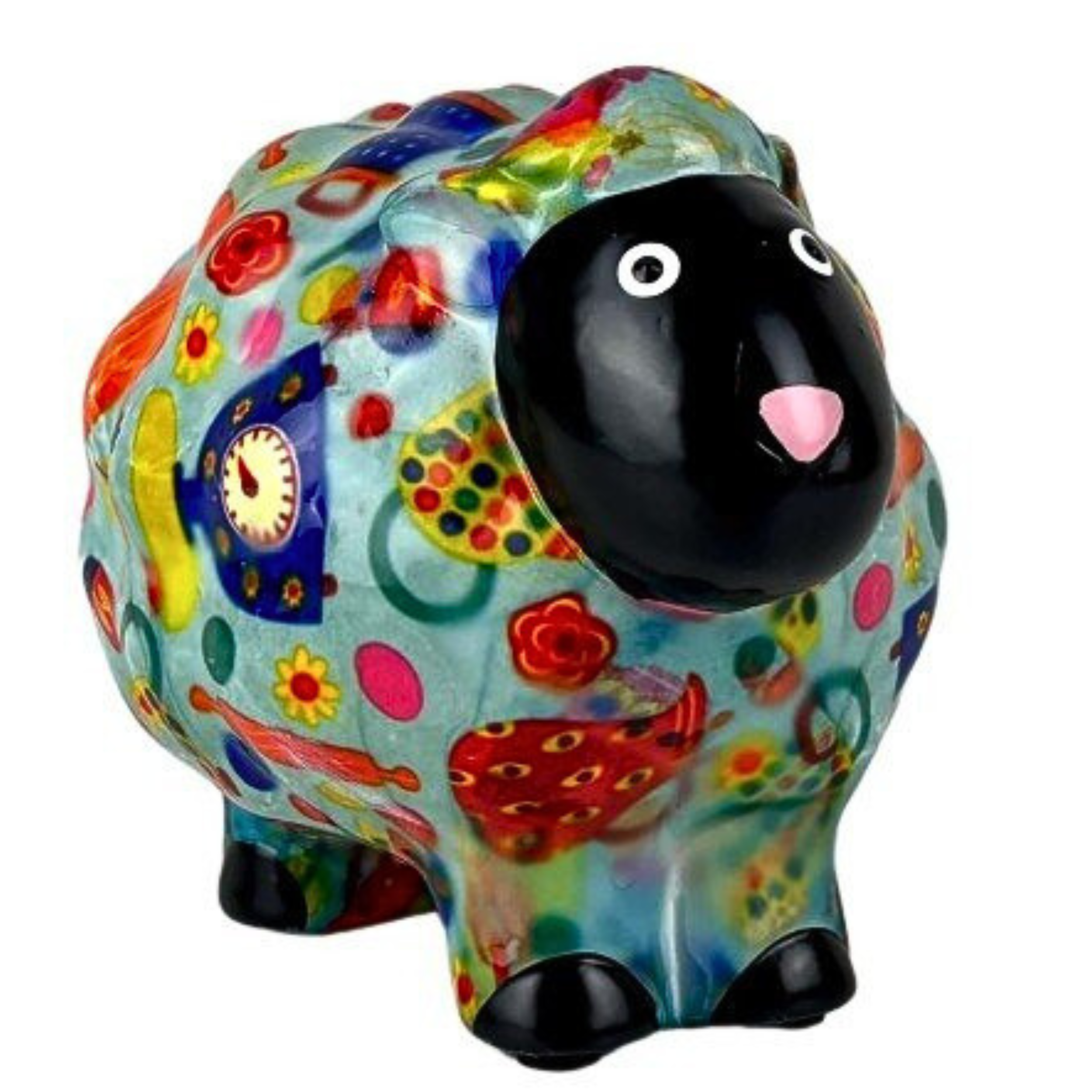 COMING SOON! Pomme Pidou 'Peluche' ceramic Sheep shaped Money Box (Medium) (4 PACK, ASSTD)
