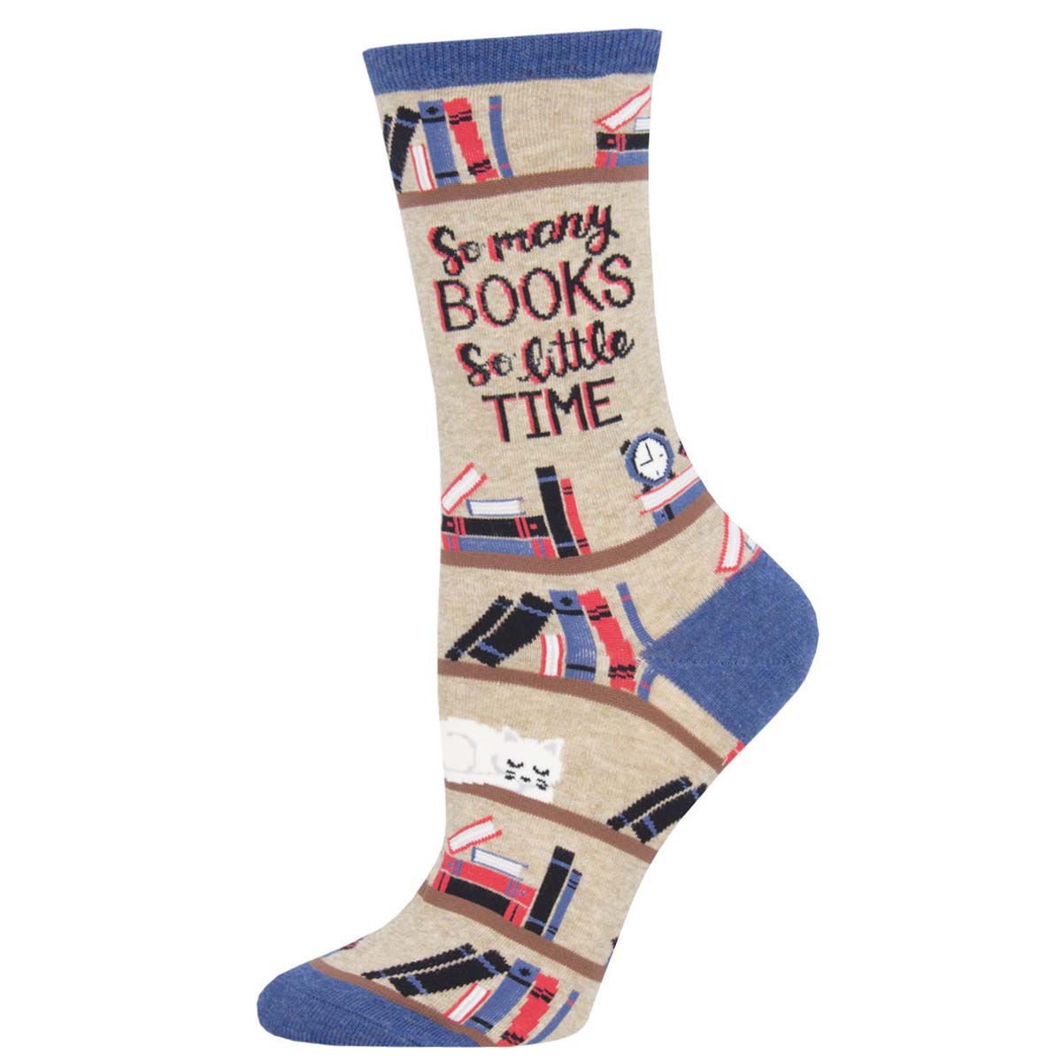 Socksmith Time For A Good Book 6 Pack - Cotton Crew Socks