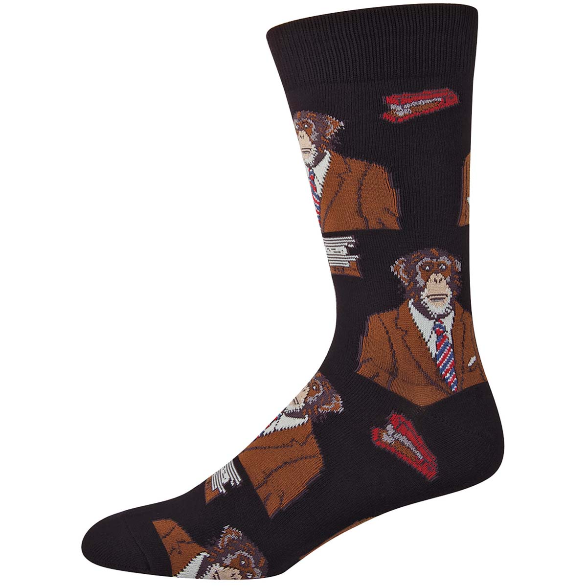 Socksmith Monkey Biz 6 Pack - Cotton Crew Socks