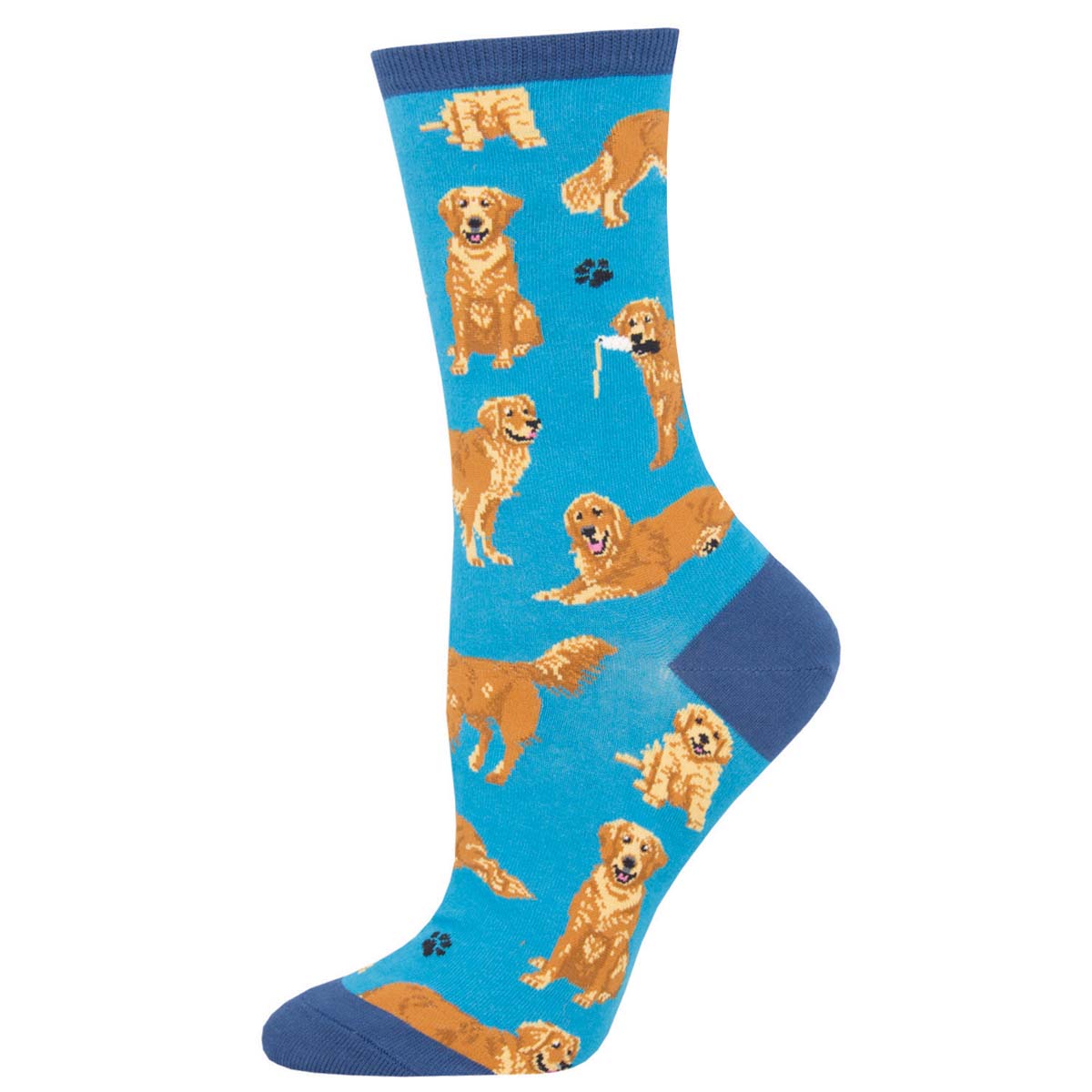 Socksmith Golden Retrievers 6 Pack - Cotton Crew Socks