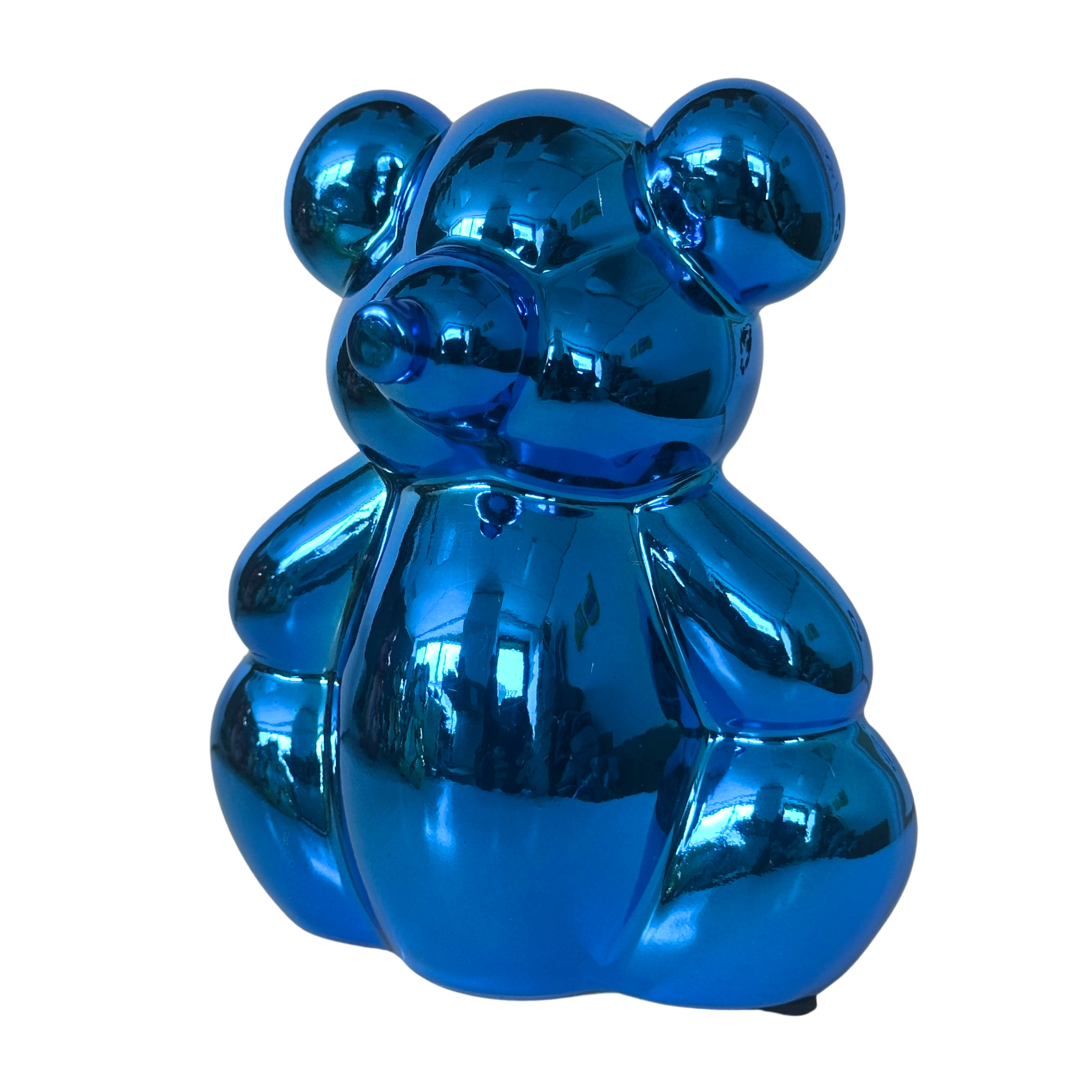 Pomme Pidou 'Waldo' Folly Fiesta mirror finish ceramic Teddy Bear shaped Money Box (Small) (6 PACK, ASSORTED)