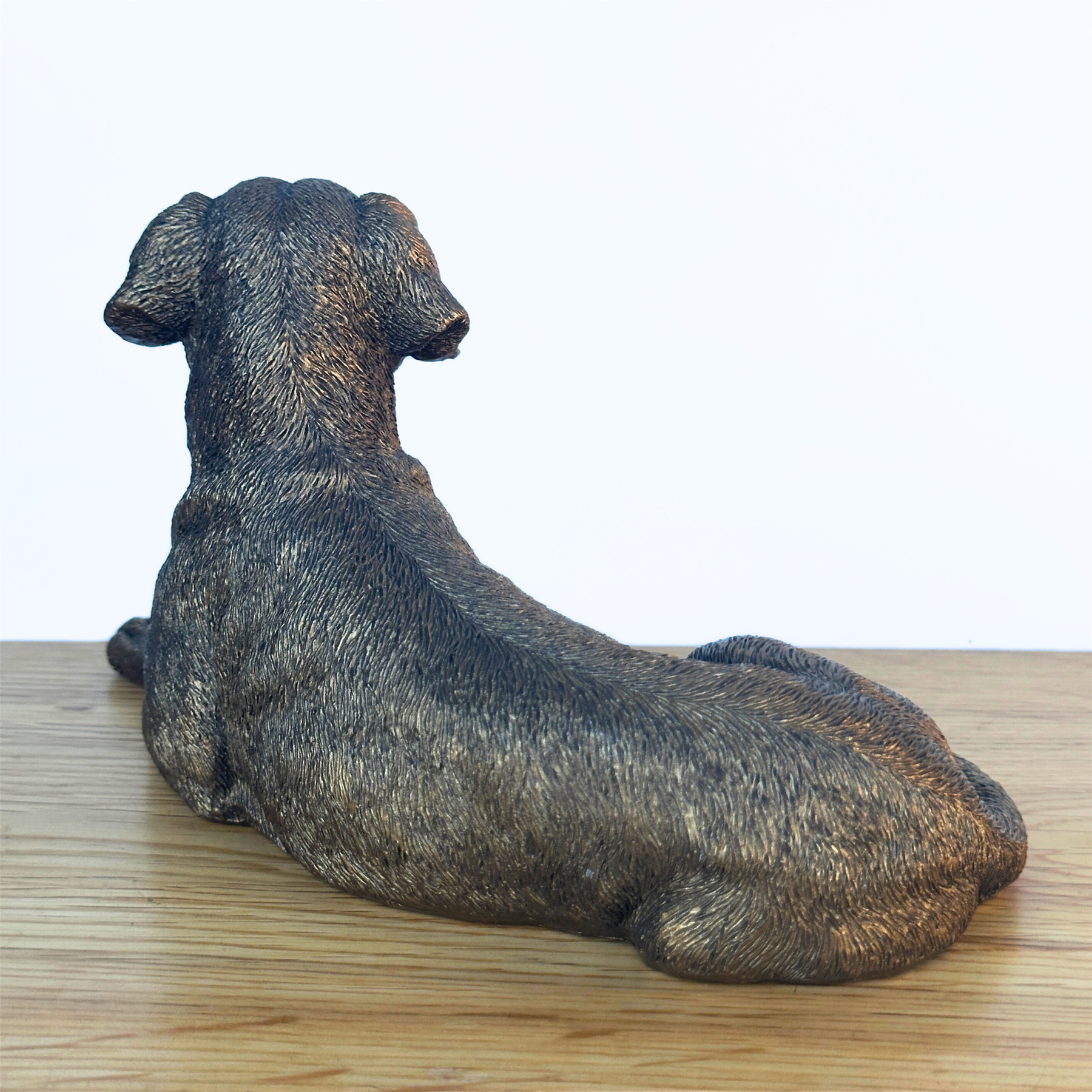 Laying Labrador Dog figurine, Leonardo Reflections Bronzed, gift boxed