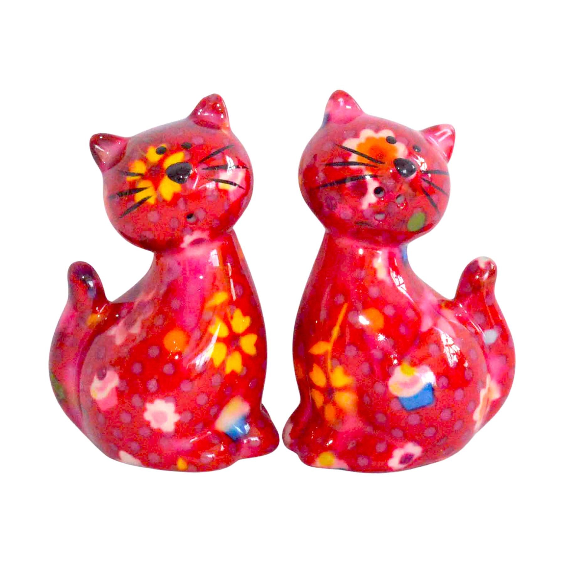 Pomme Pidou 'Caramel' Cat shaped ceramic Salt & Pepper Shaker set (6 SETS, ASSORTED)