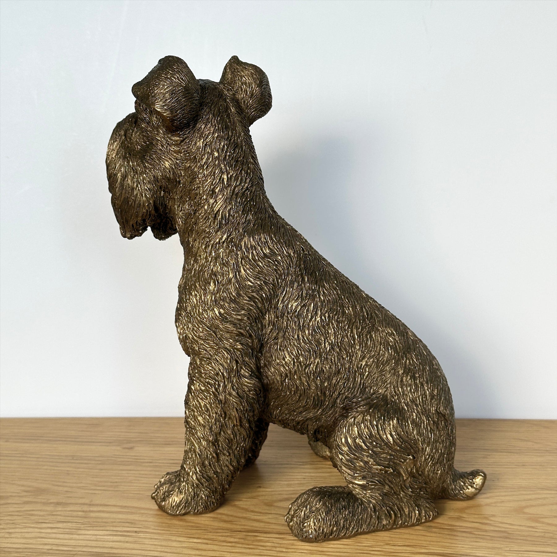 Schnauzer Dog ornament figurine, Leonardo Reflections Bronzed range, gift boxed