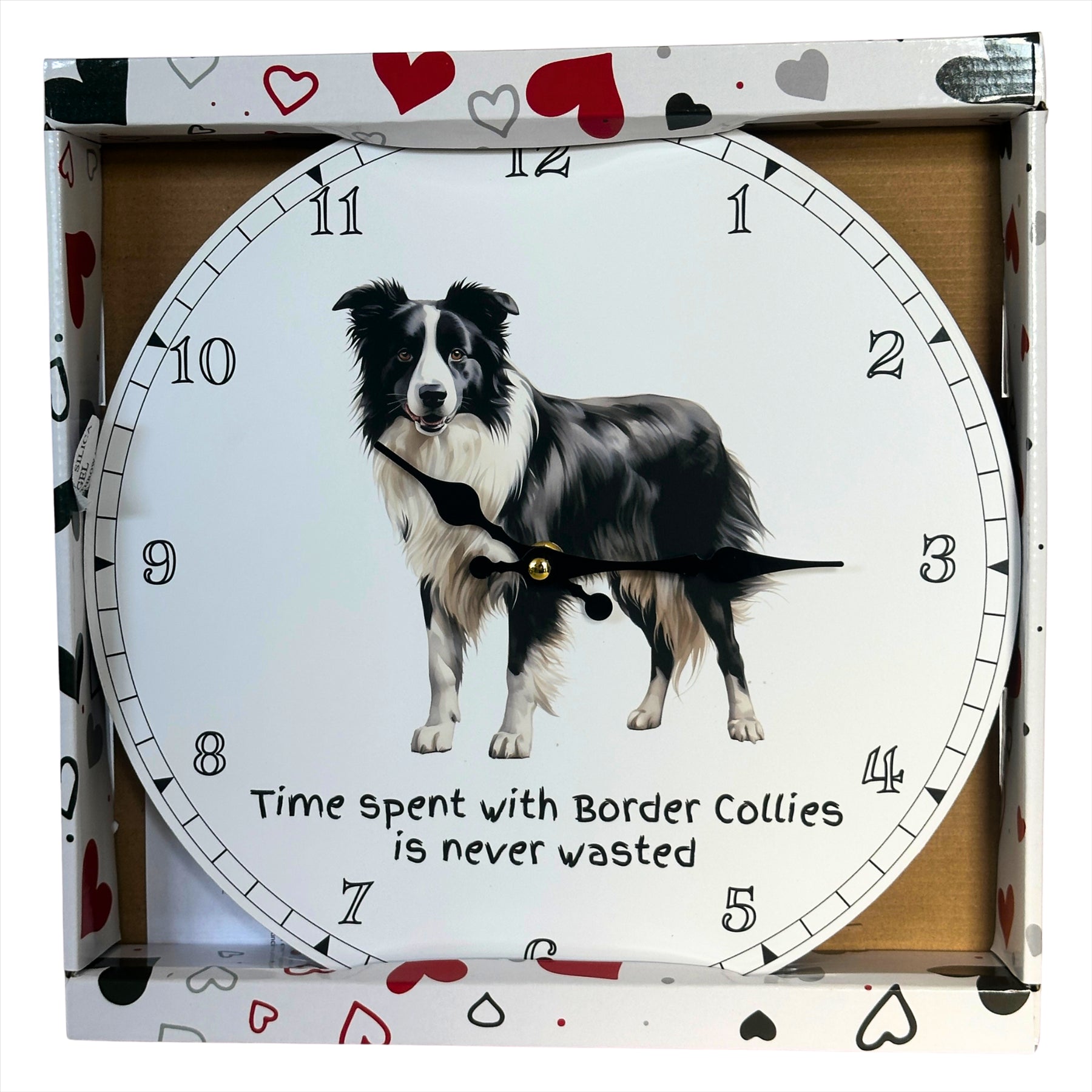 Dog Breeds Wall Clock 'Time Spent With Border Collies'