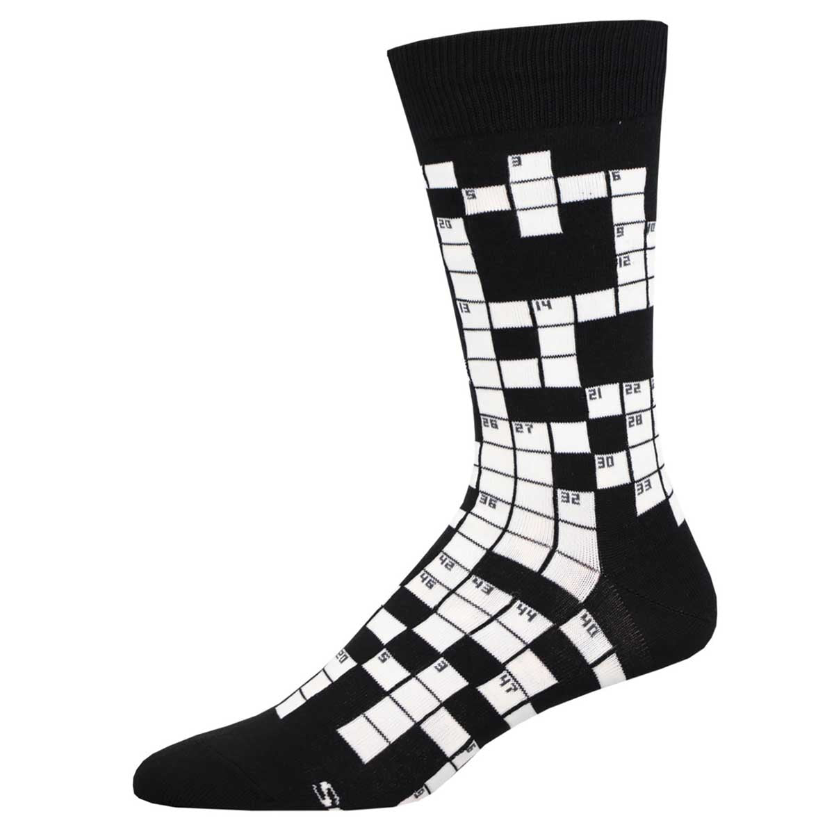Socksmith Sunday Crossword 6 Pack - Cotton Crew Socks