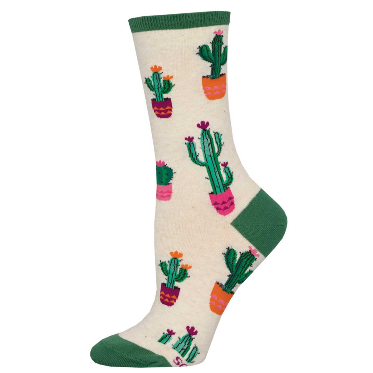 Socksmith Court Of Cactus 6 Pack - Cotton Crew Socks
