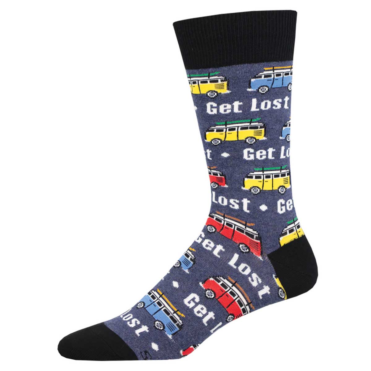 Socksmith Get Lost 6 Pack - Cotton Crew Socks