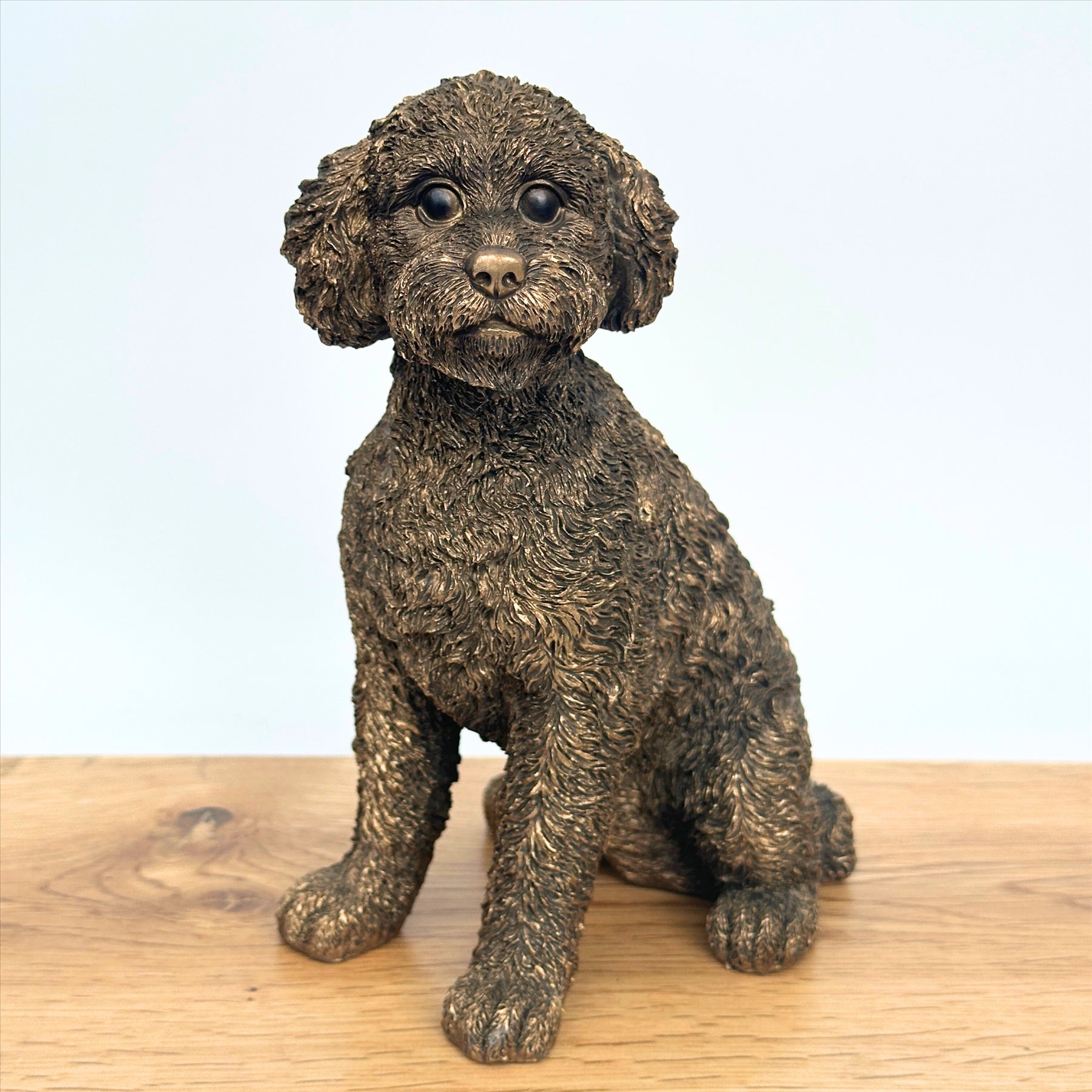 Cockapoo figurine, Leonardo Reflections Bronzed range, gift boxed (17cm)
