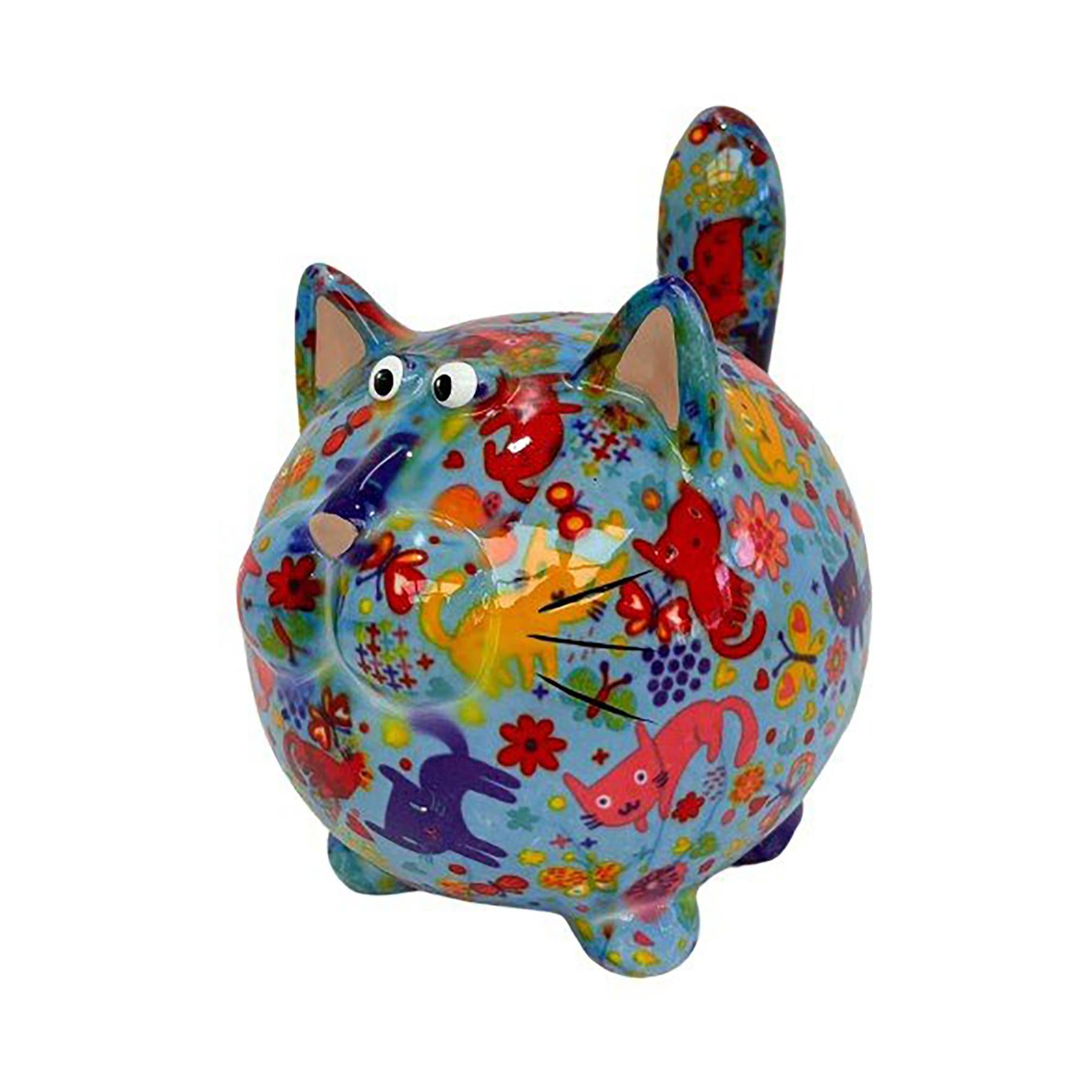 Pomme Pidou 'Fritz' Cat shaped ceramic Money Box (Medium) (6 PACK, ASSORTED)