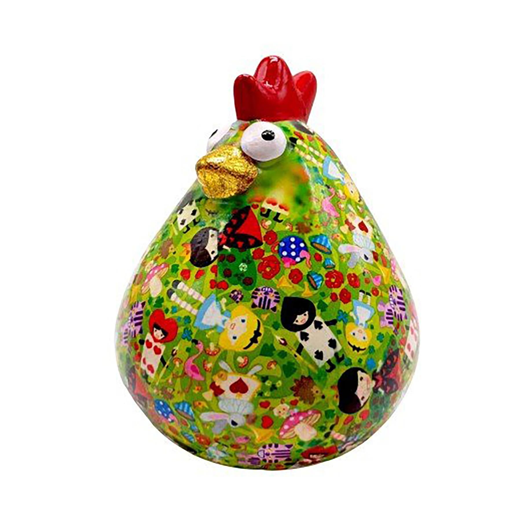 Pomme Pidou 'Matilda' bright coloured Chicken shaped ceramic Money Box (6 PACK, ASSORTED)