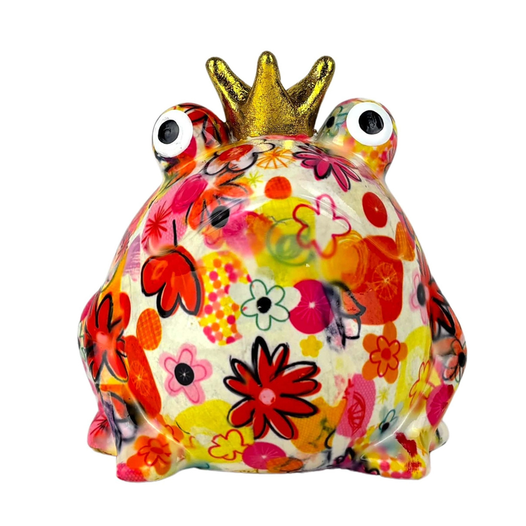 Pomme Pidou 'Freddy' Frog Shaped Ceramic Money Box Piggy Bank, 14cm, gift boxed (8 PACK)