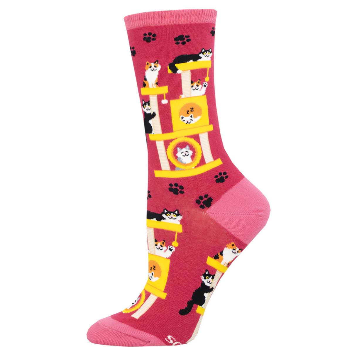 Socksmith Cool Cats Club 6 Pack - Cotton Crew Socks