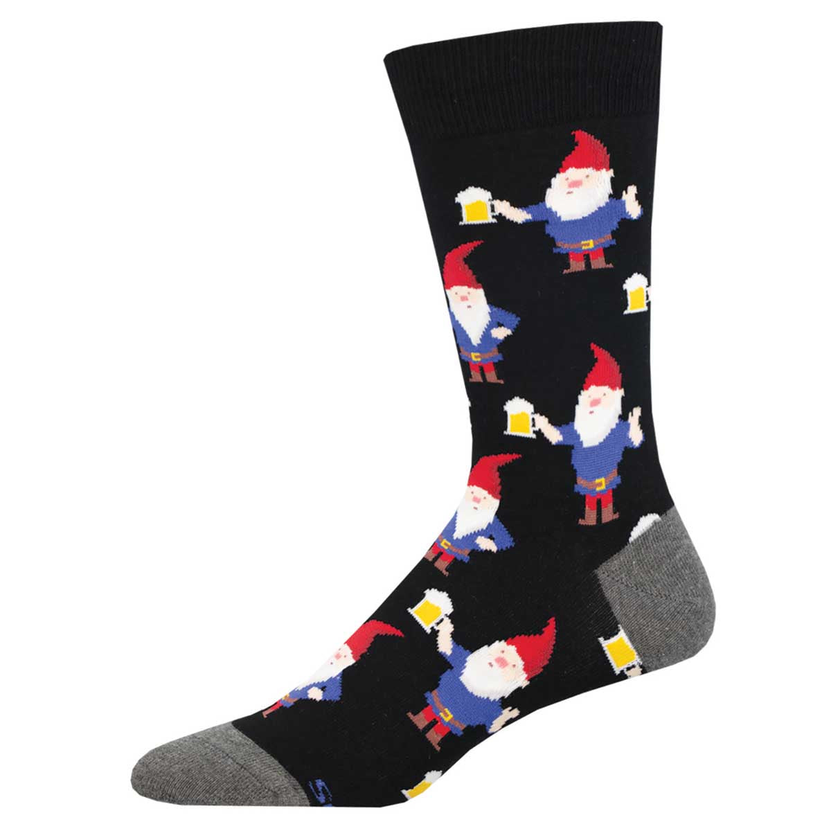 Socksmith Gnome More Beer 6 Pack - Cotton Crew Socks