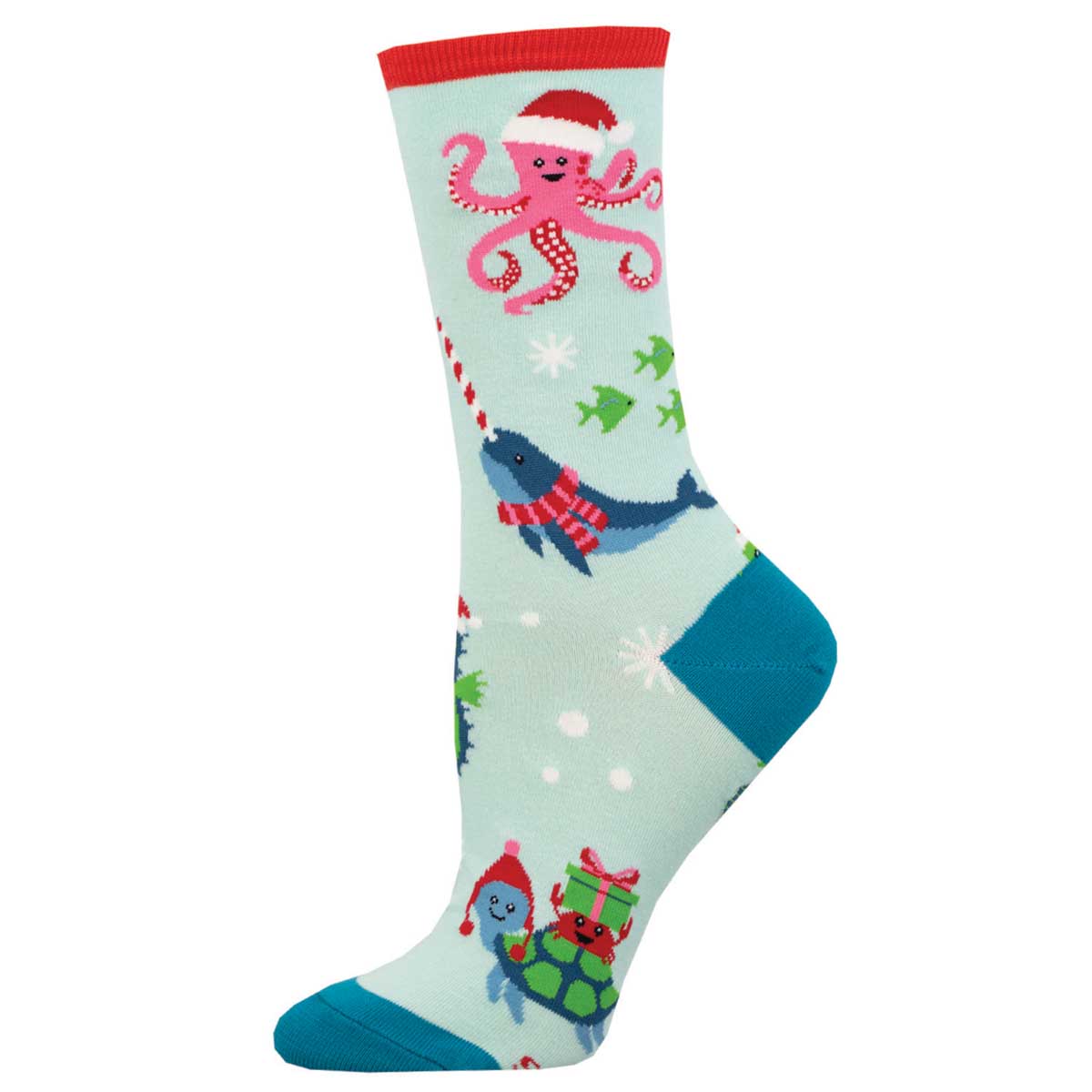 Socksmith Christmas Under The Sea 6 Pack - Cotton Crew Socks