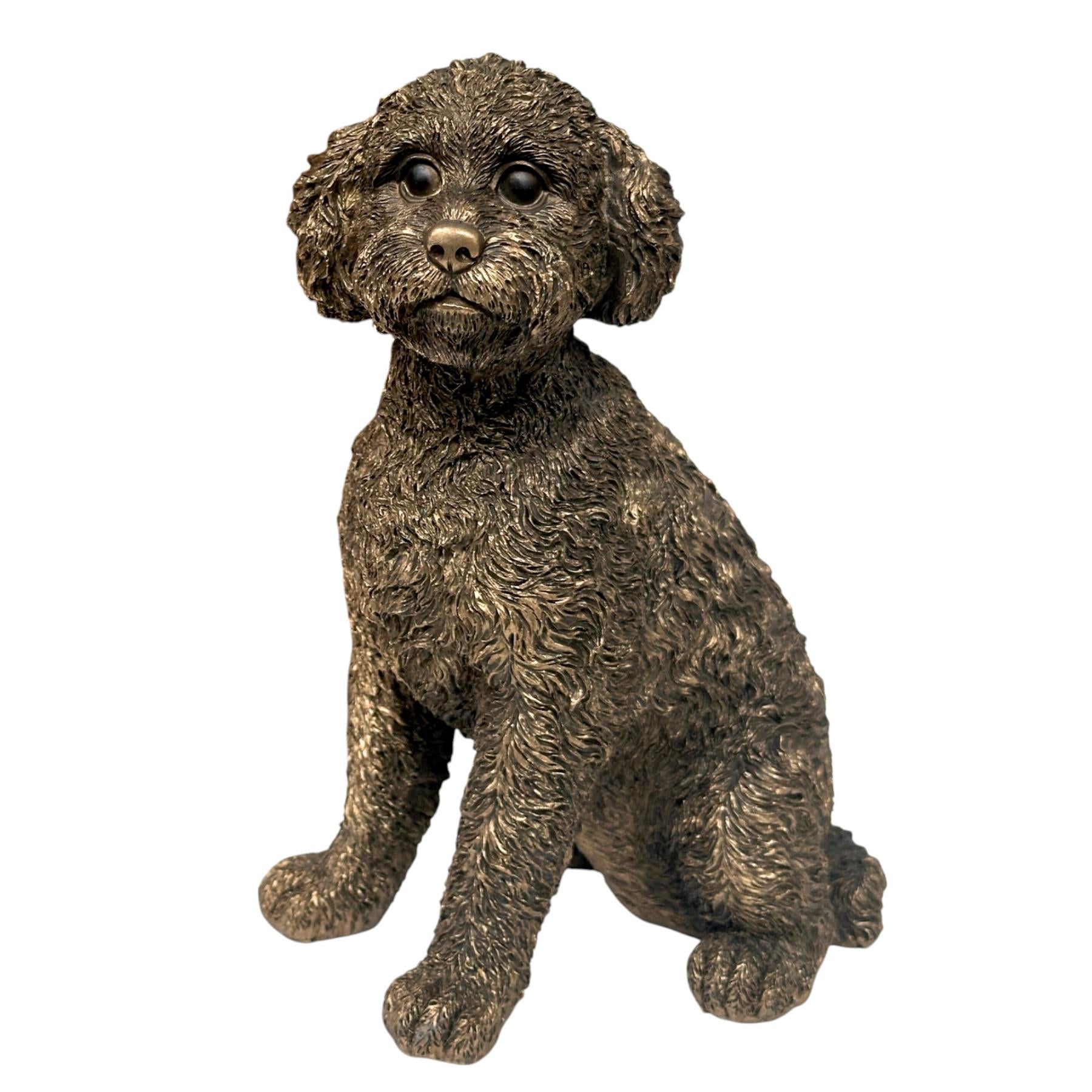 Cockapoo figurine, Leonardo Reflections Bronzed range, gift boxed (17cm)