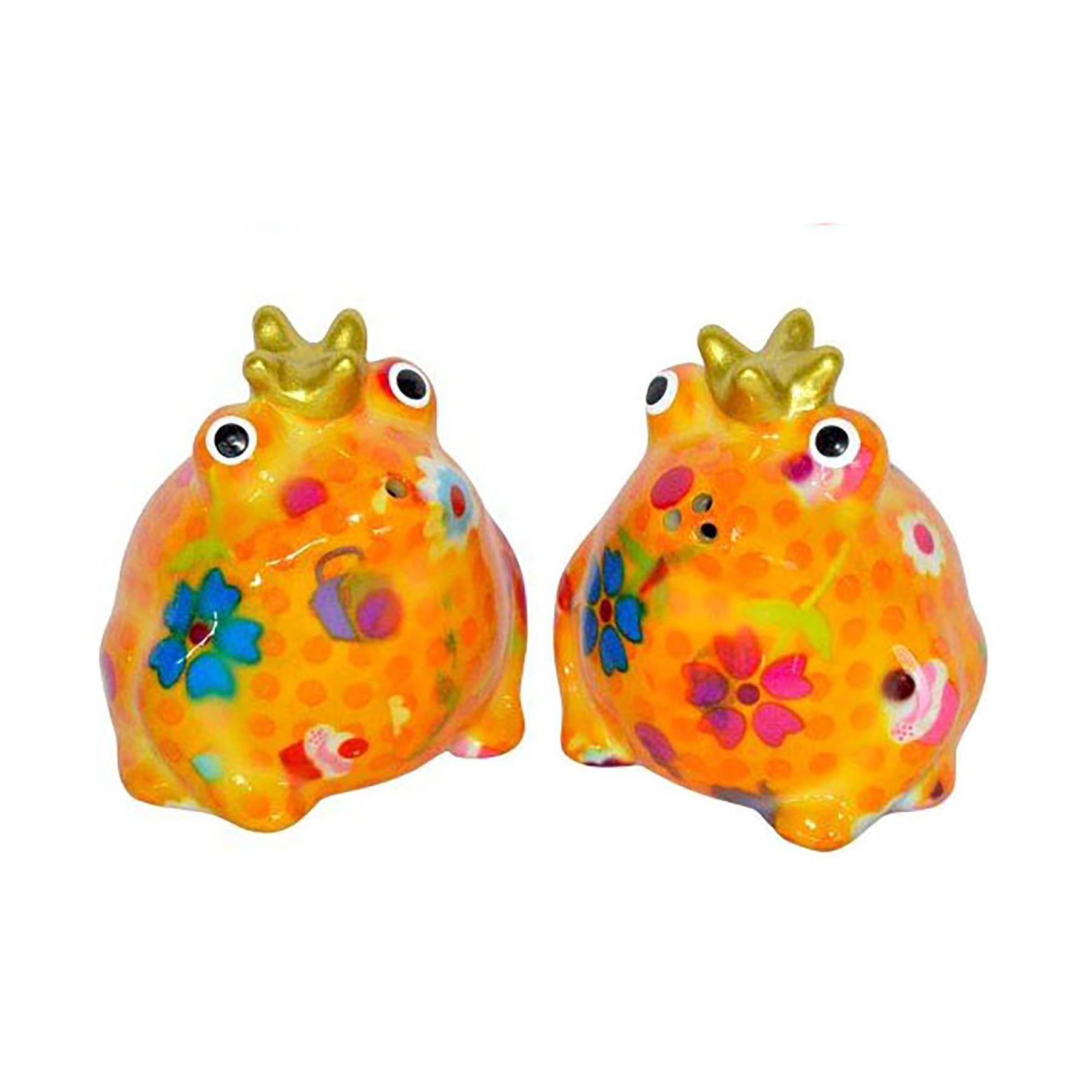 Pomme Pidou 'Freddy' ceramic Frog shaped Salt & Pepper Shaker set (6 SETS, ASSORTED)