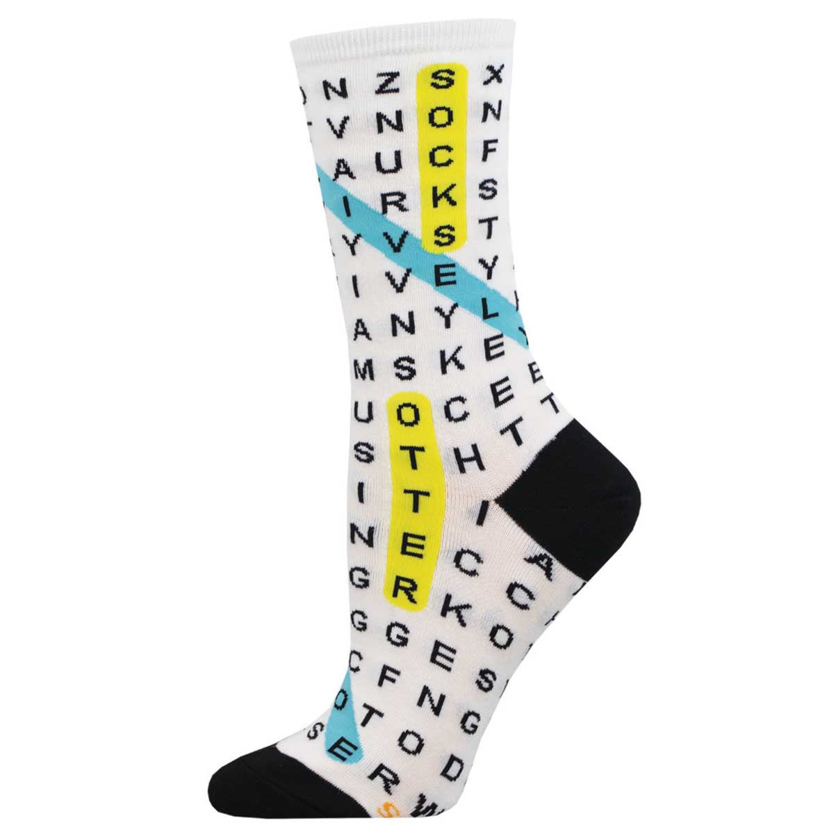 Socksmith Word Search 6 Pack - Cotton Crew Socks