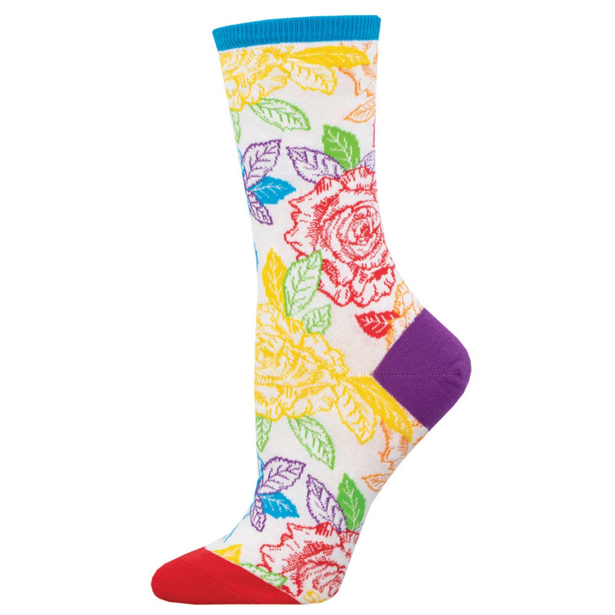 Socksmith Gay Roses 6 Pack - Cotton Crew Socks