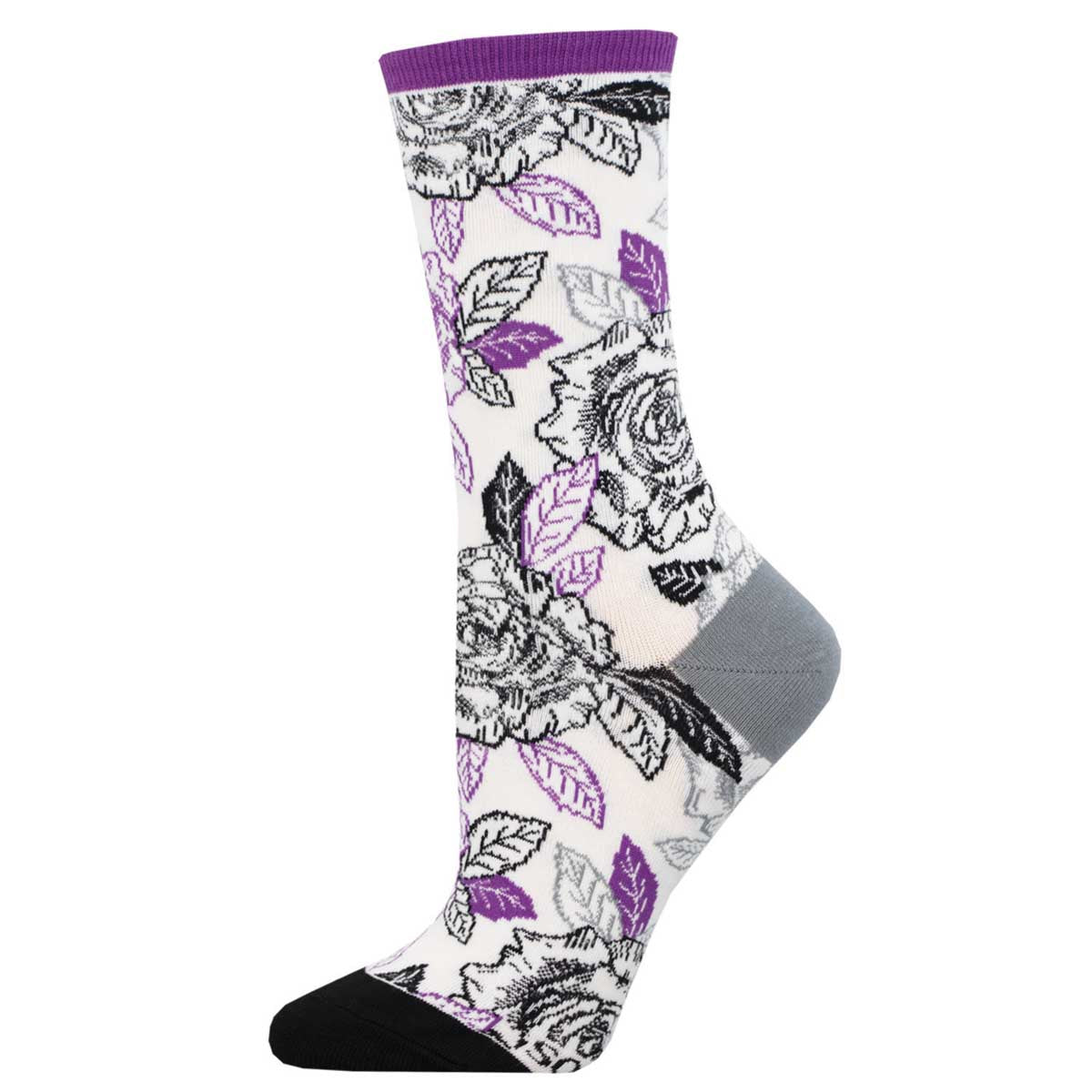 Socksmith Ace Roses 6 Pack - Cotton Crew S/M Socks