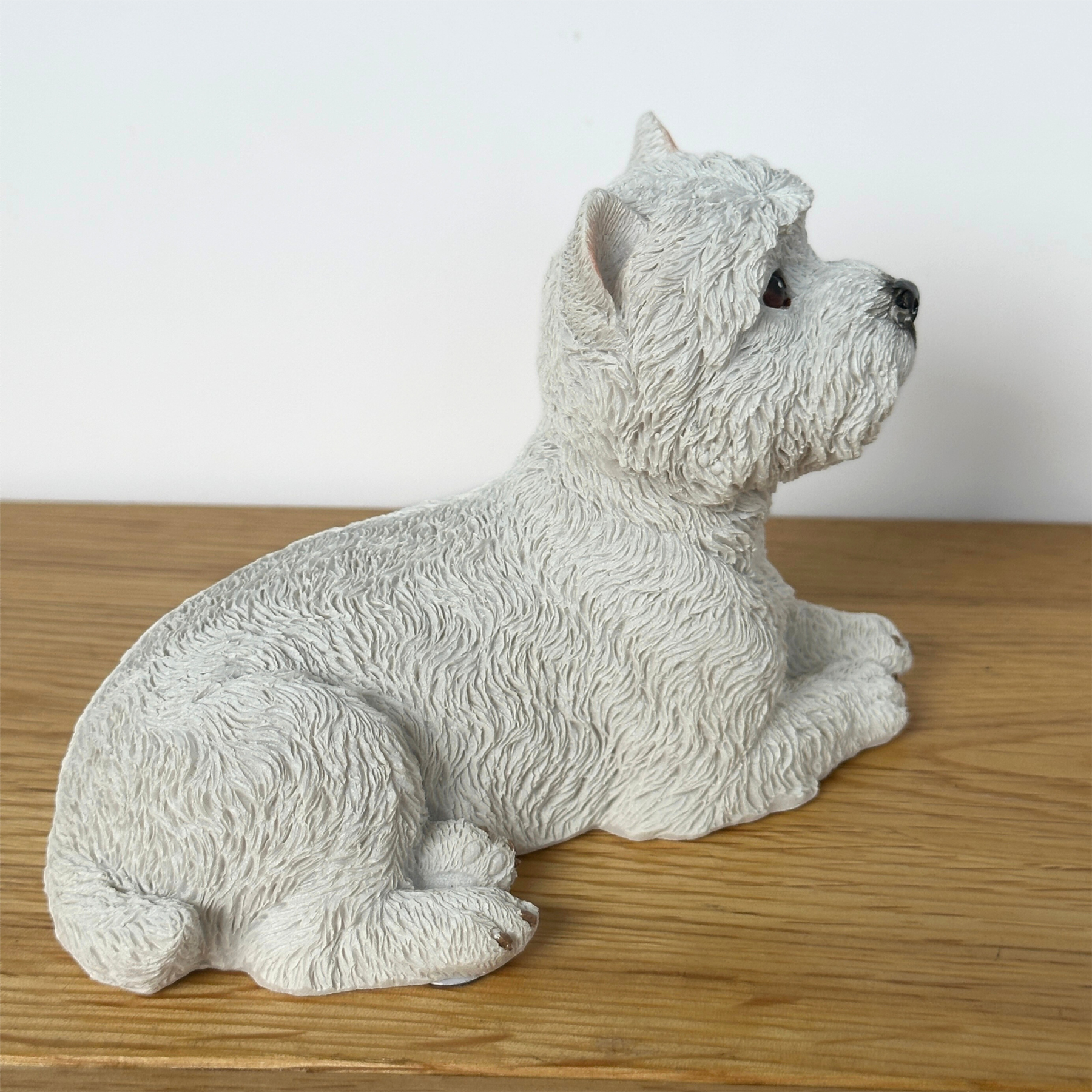Realistic Laying West Highland Terrier figurine, 13cm, Gift Boxed