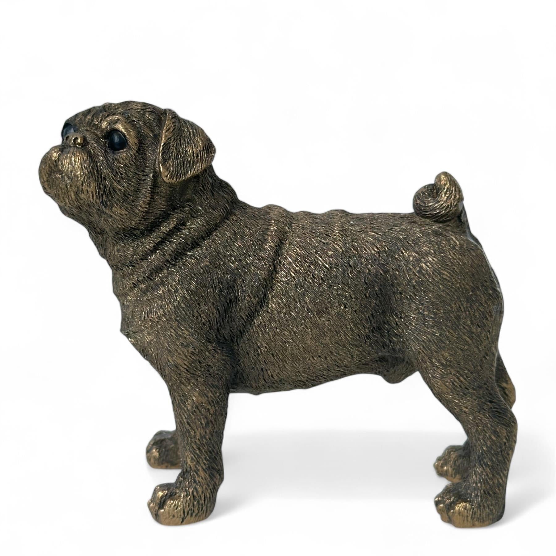 Pug Dog figurine, Leonardo Reflections Bronzed, gift boxed