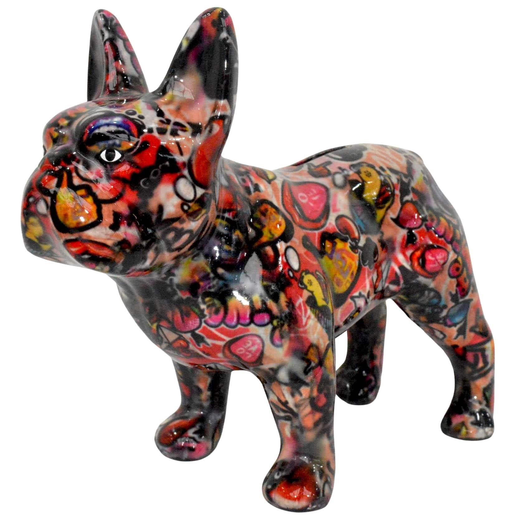 Pomme Pidou 'Jack' bright coloured French Bulldog shaped ceramic Money Box (6 PACK, ASSORTED)