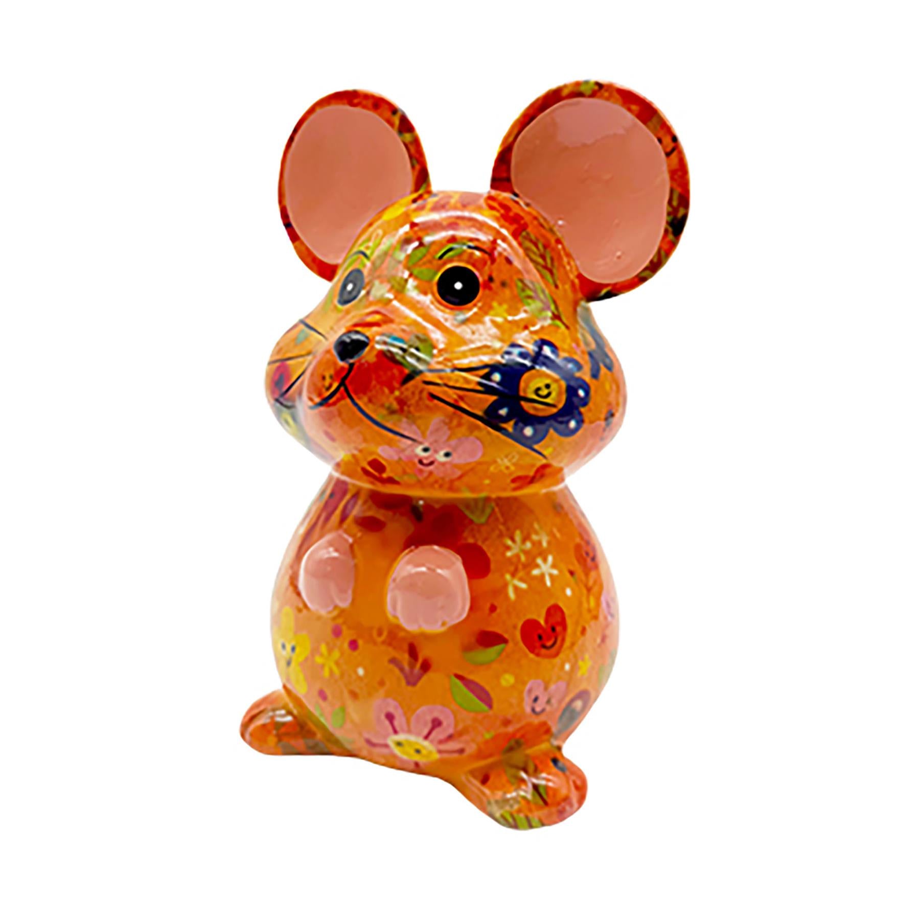 Pomme Pidou 'Martha' bright coloured ceramic Mouse shaped Money Box (Medium) (6 PACK, ASSORTED)