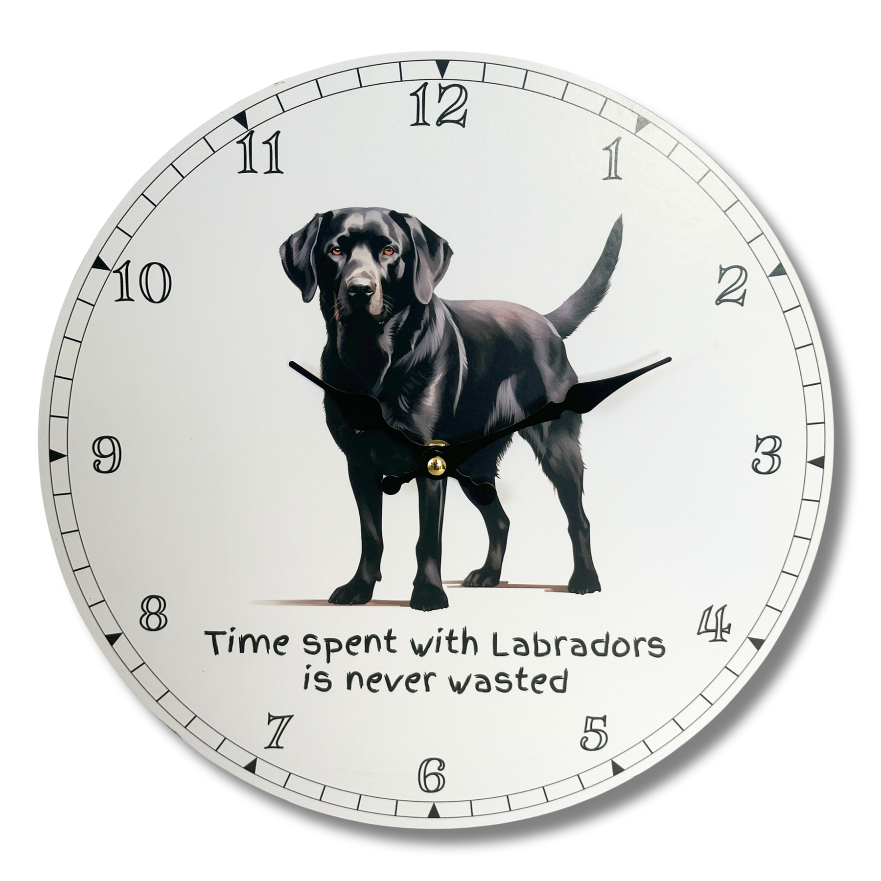 'Love Dogs' Dog Breeds Wall Clock 'Time Spent With Labradors'