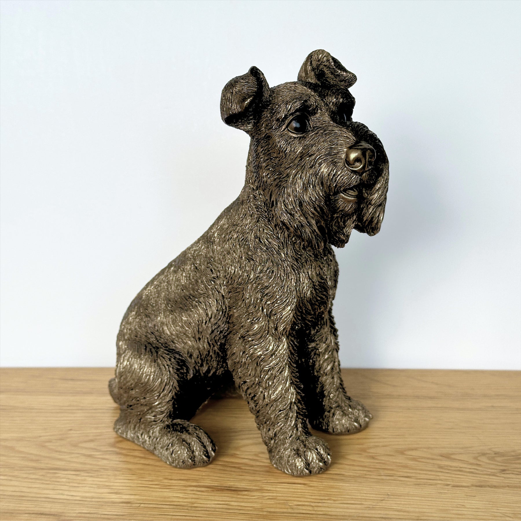Schnauzer Dog ornament figurine, Leonardo Reflections Bronzed range, gift boxed