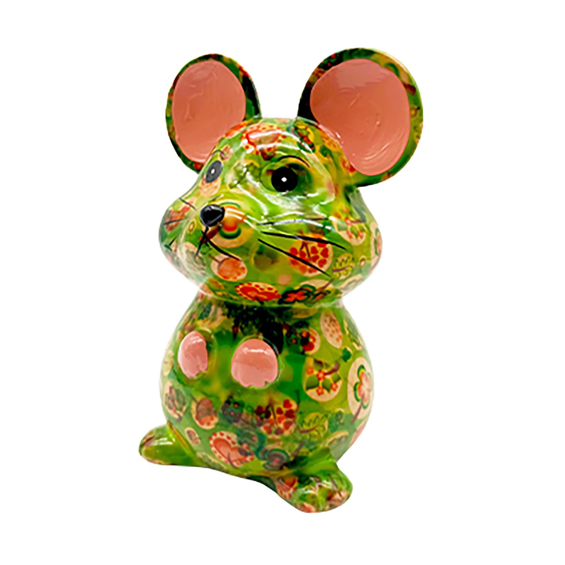 Pomme Pidou 'Martha' bright coloured ceramic Mouse shaped Money Box (Medium) (6 PACK, ASSORTED)