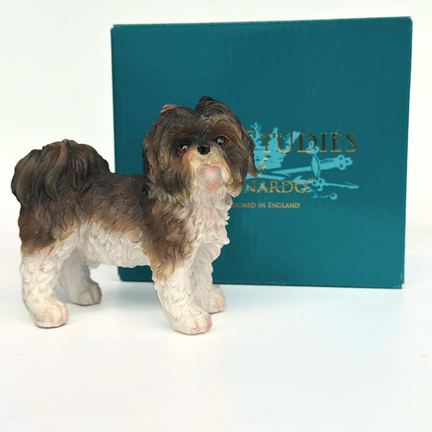 Brown Shih Tzu ornament figurine quality realistic Leonardo range. Gift boxed.
