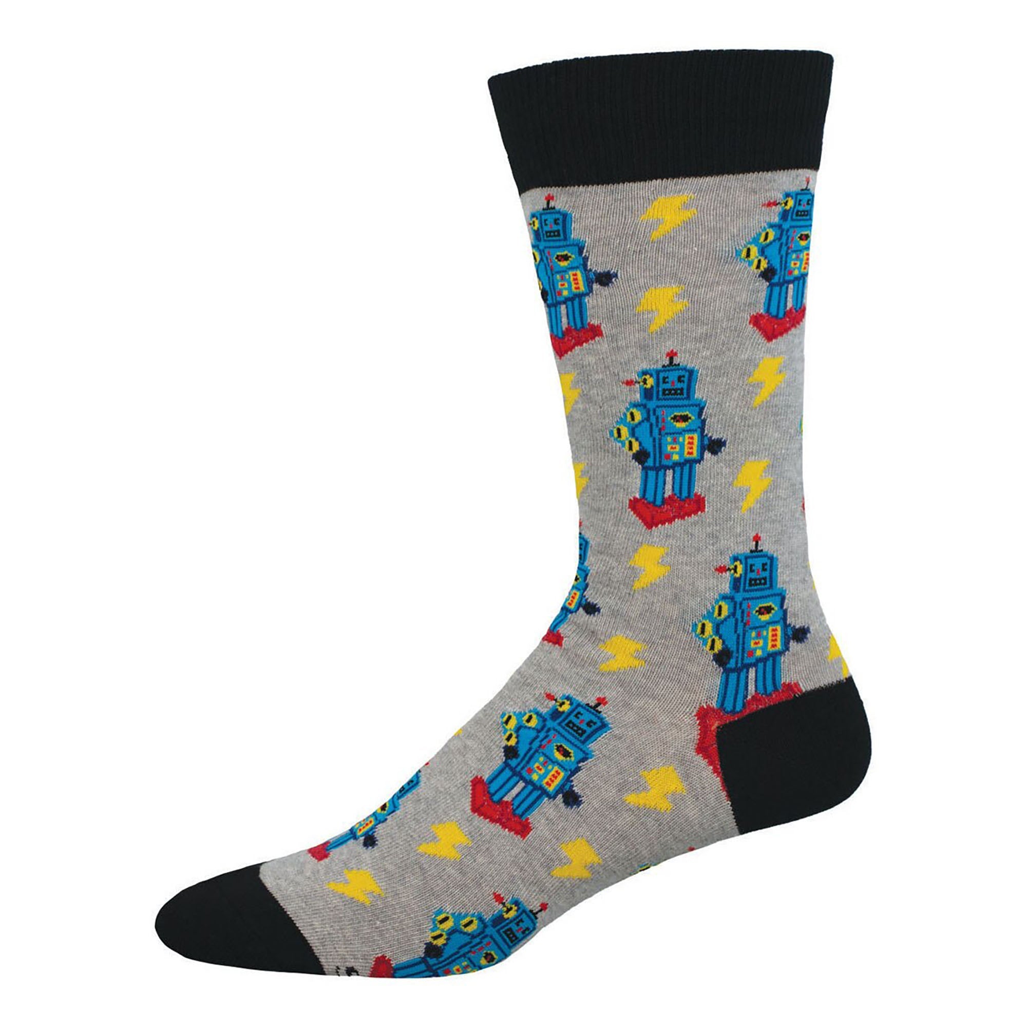 Socksmith Charge Of The Robots 6 Pack - Cotton Crew Socks