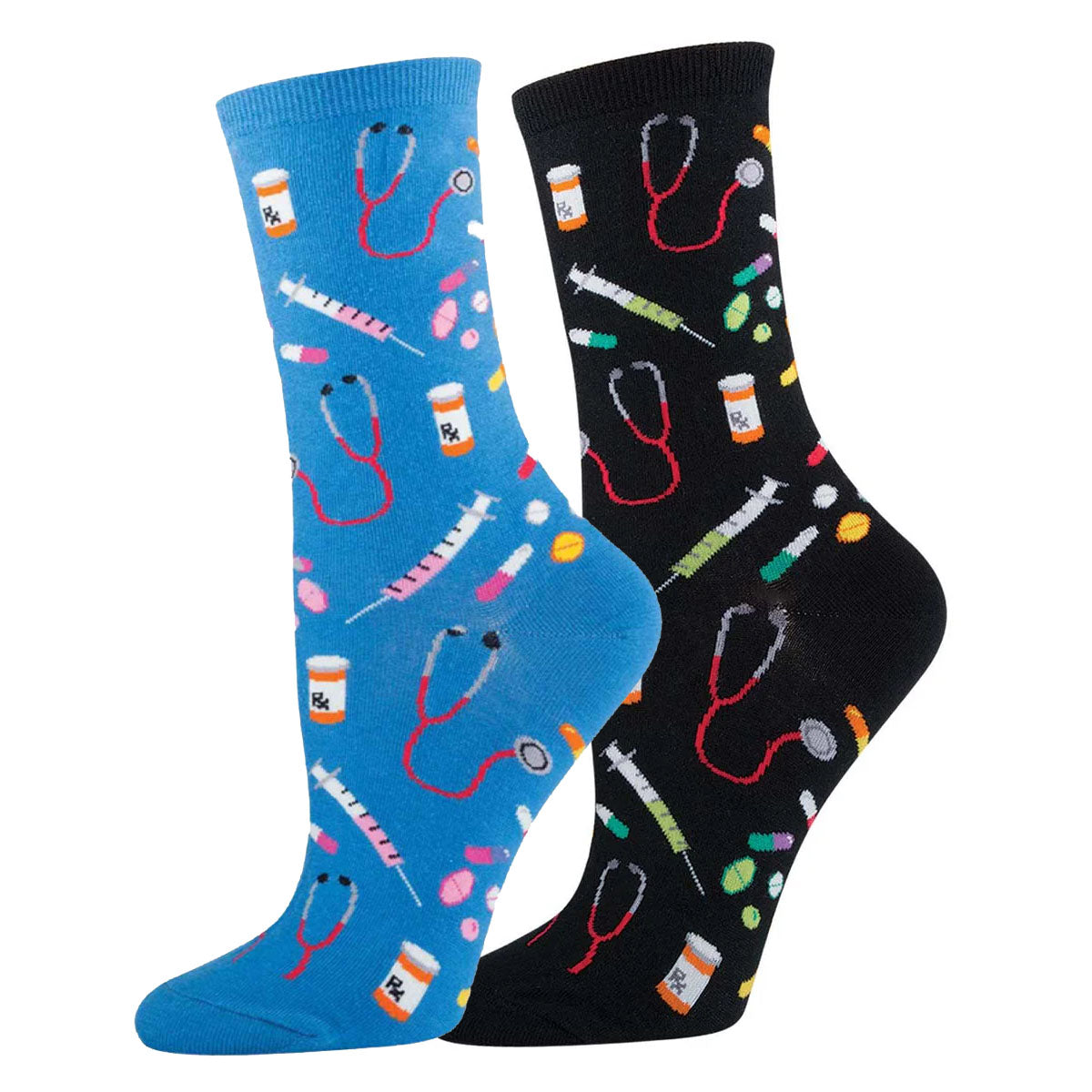 Socksmith Meds 6 Pack - Cotton Crew Socks