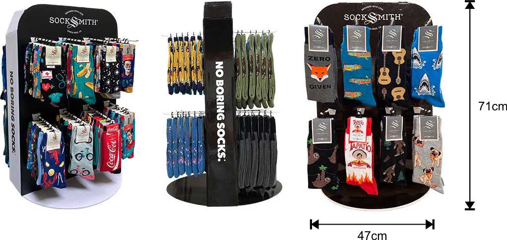 Socksmith Spinner Display Stand Socks