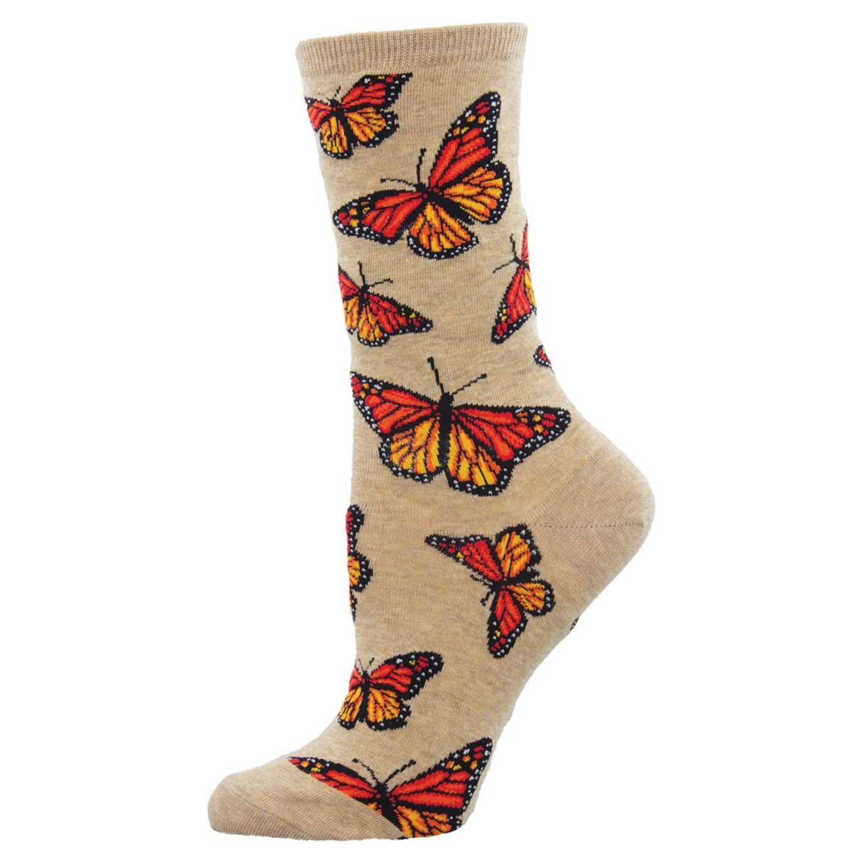 Social Butterfly 6 Pack - Cotton Crew Socks