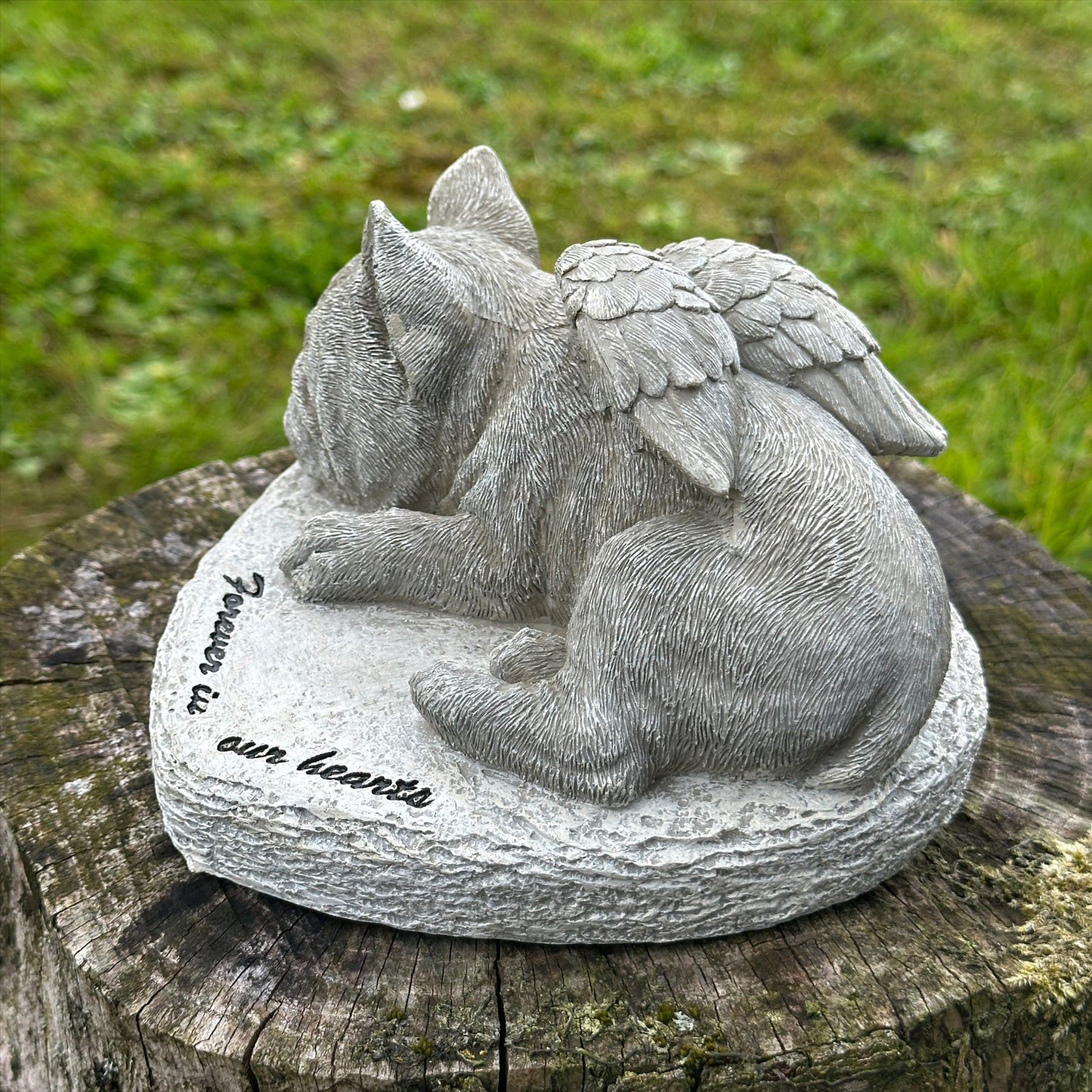 French Bulldog Memorial 'Forever In Our Hearts' Stone Effect Dog Pet Loss Gift