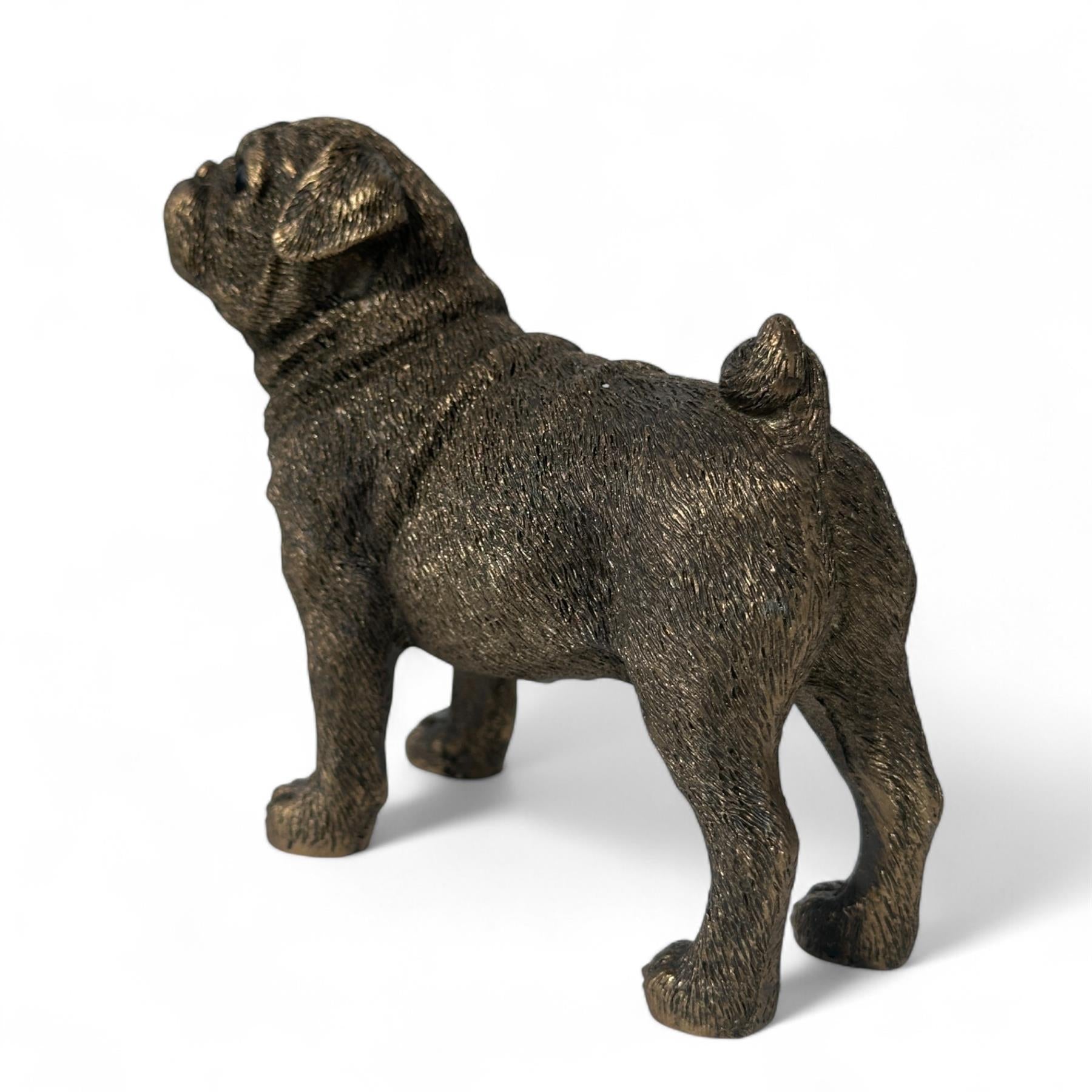 Pug Dog figurine, Leonardo Reflections Bronzed, gift boxed