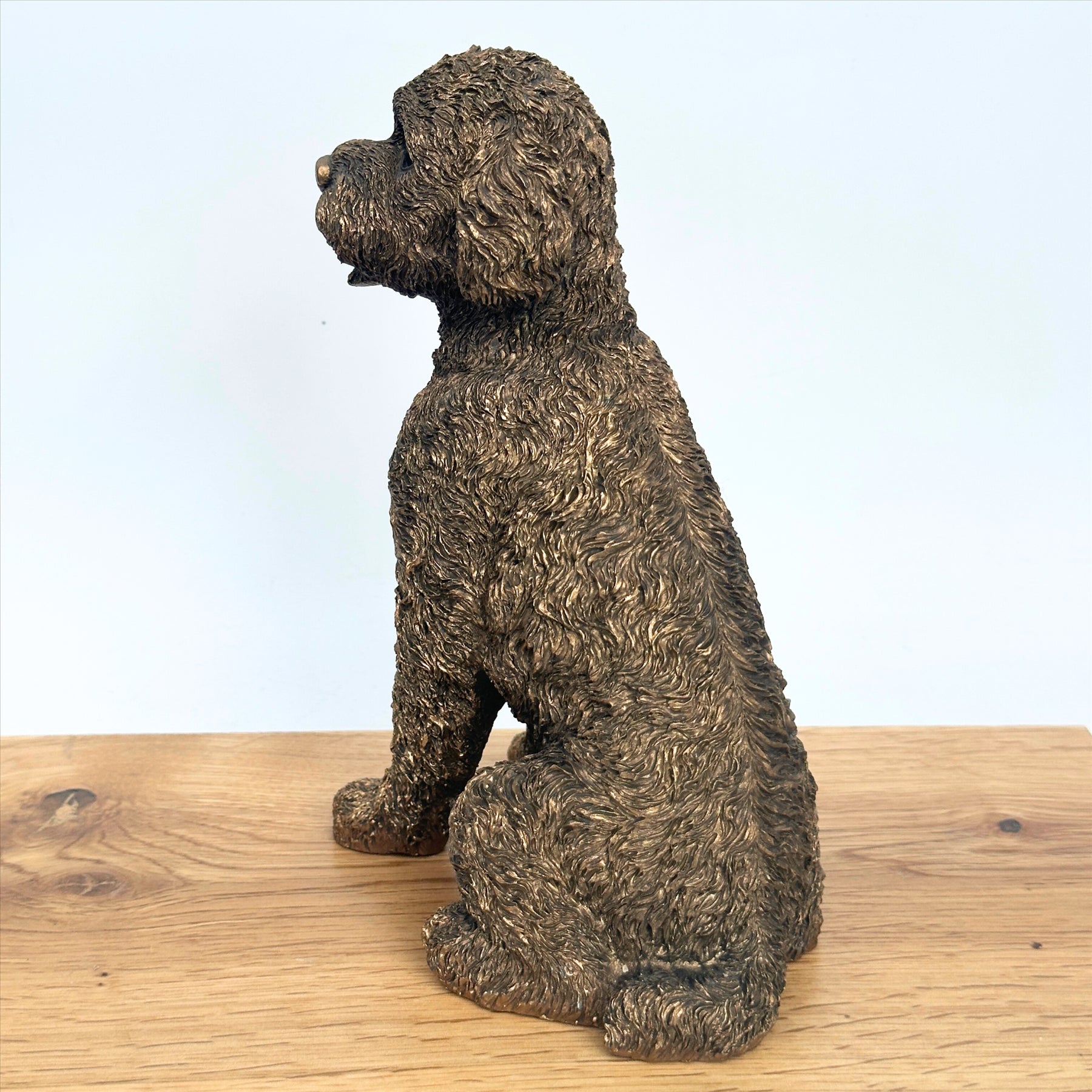 Cockapoo figurine, Leonardo Reflections Bronzed range, gift boxed (17cm)