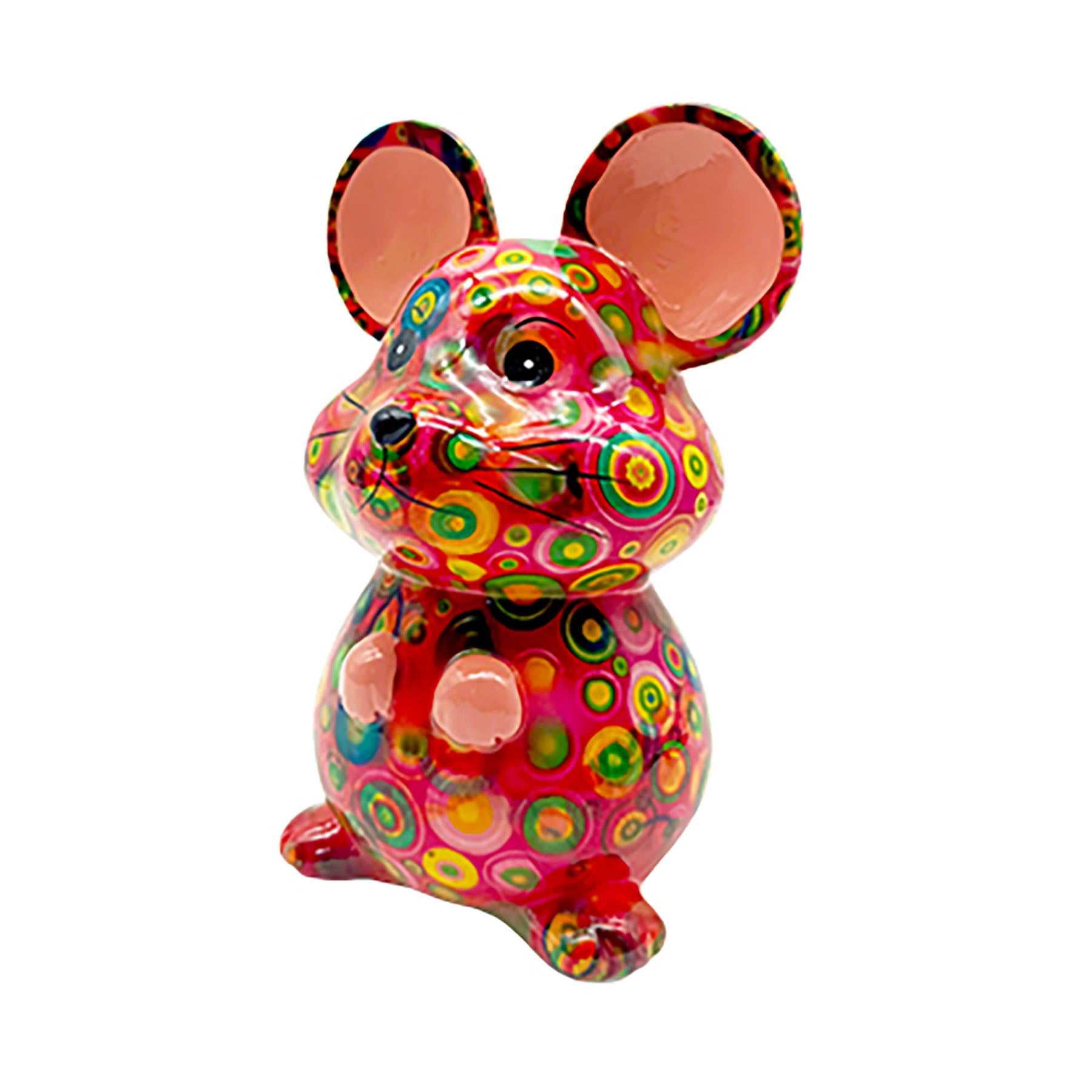 Pomme Pidou 'Martha' bright coloured ceramic Mouse shaped Money Box (Medium) (6 PACK, ASSORTED)