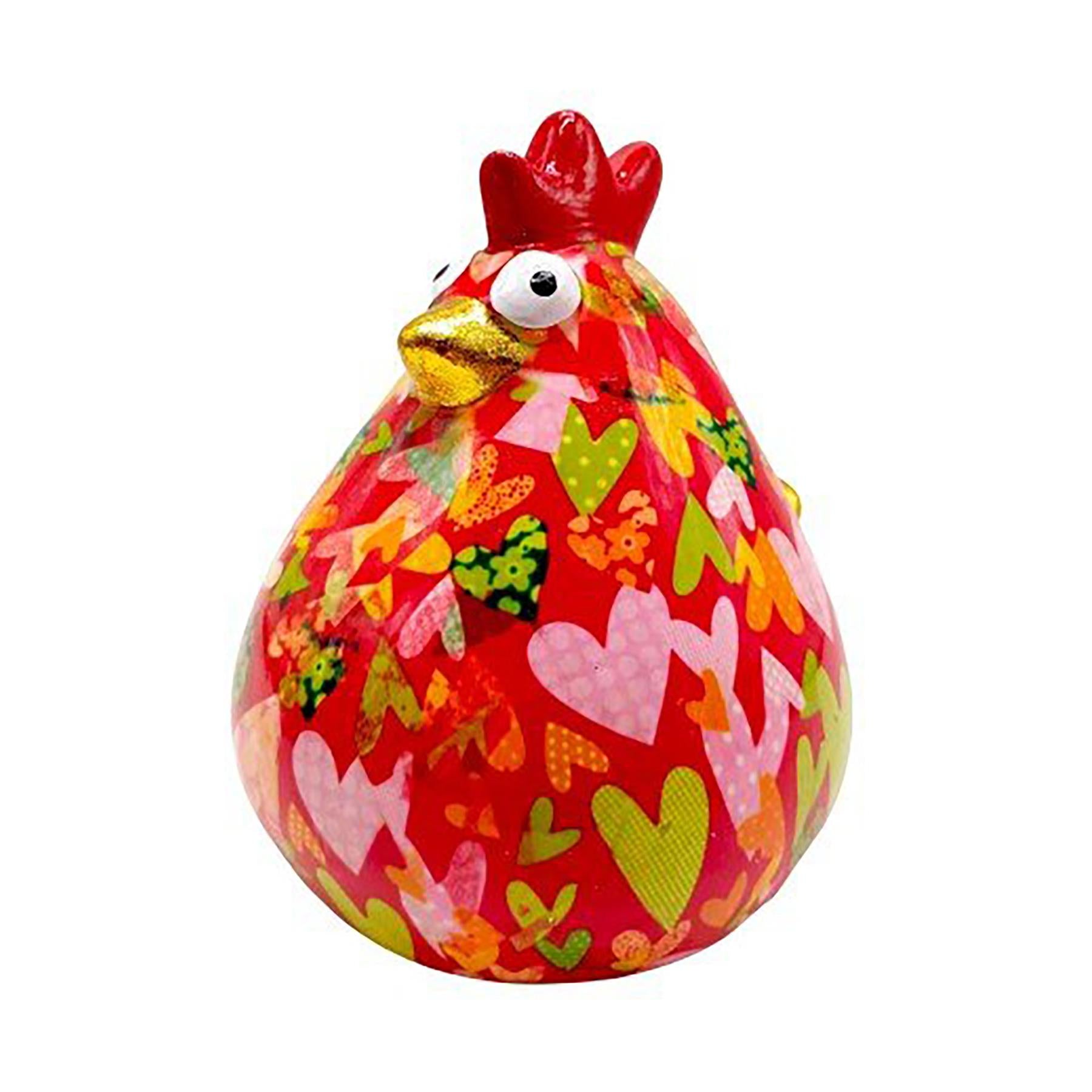 Pomme Pidou 'Matilda' bright coloured Chicken shaped ceramic Money Box (6 PACK, ASSORTED)