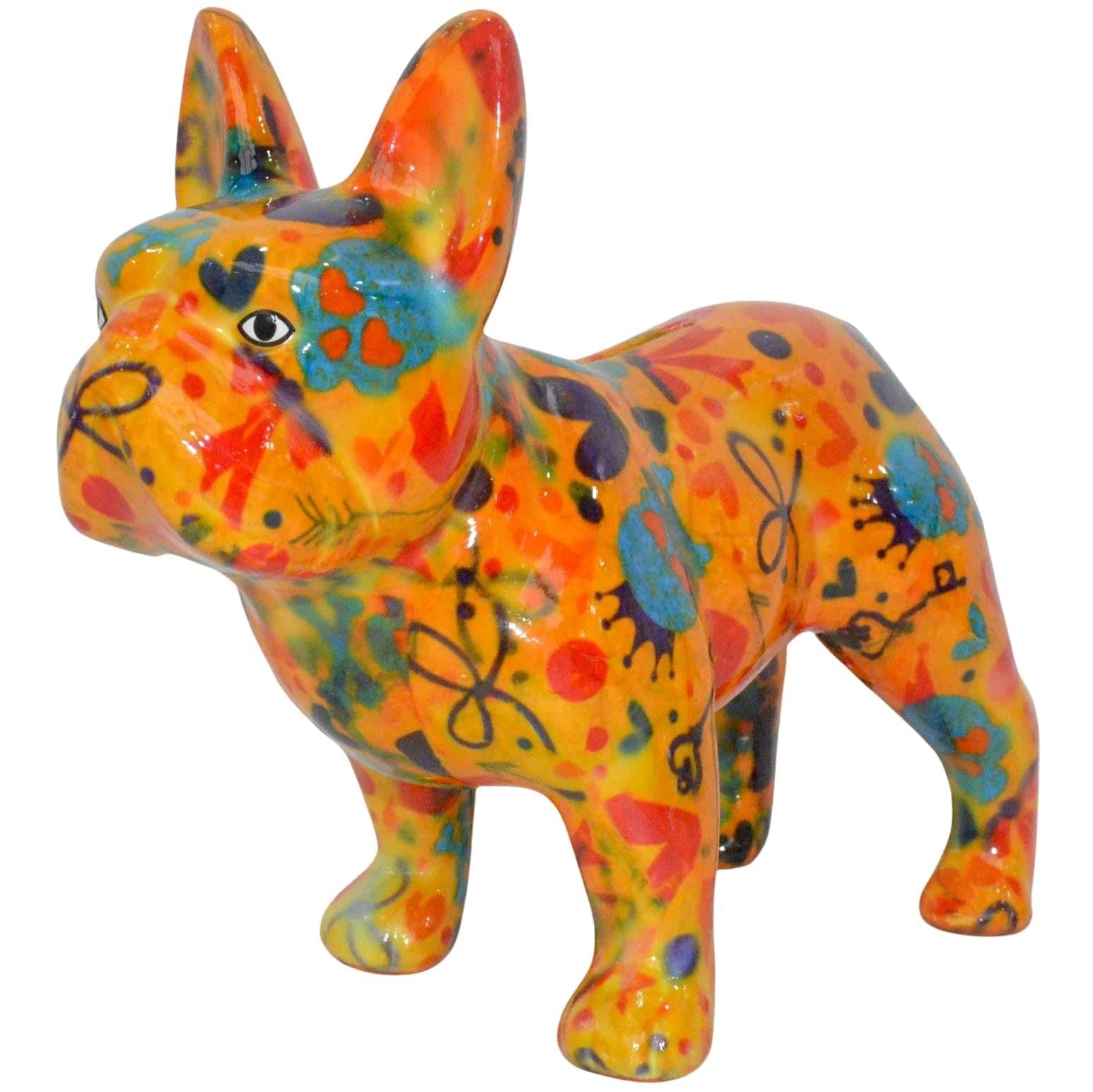 Pomme Pidou 'Jack' bright coloured French Bulldog shaped ceramic Money Box (6 PACK, ASSORTED)