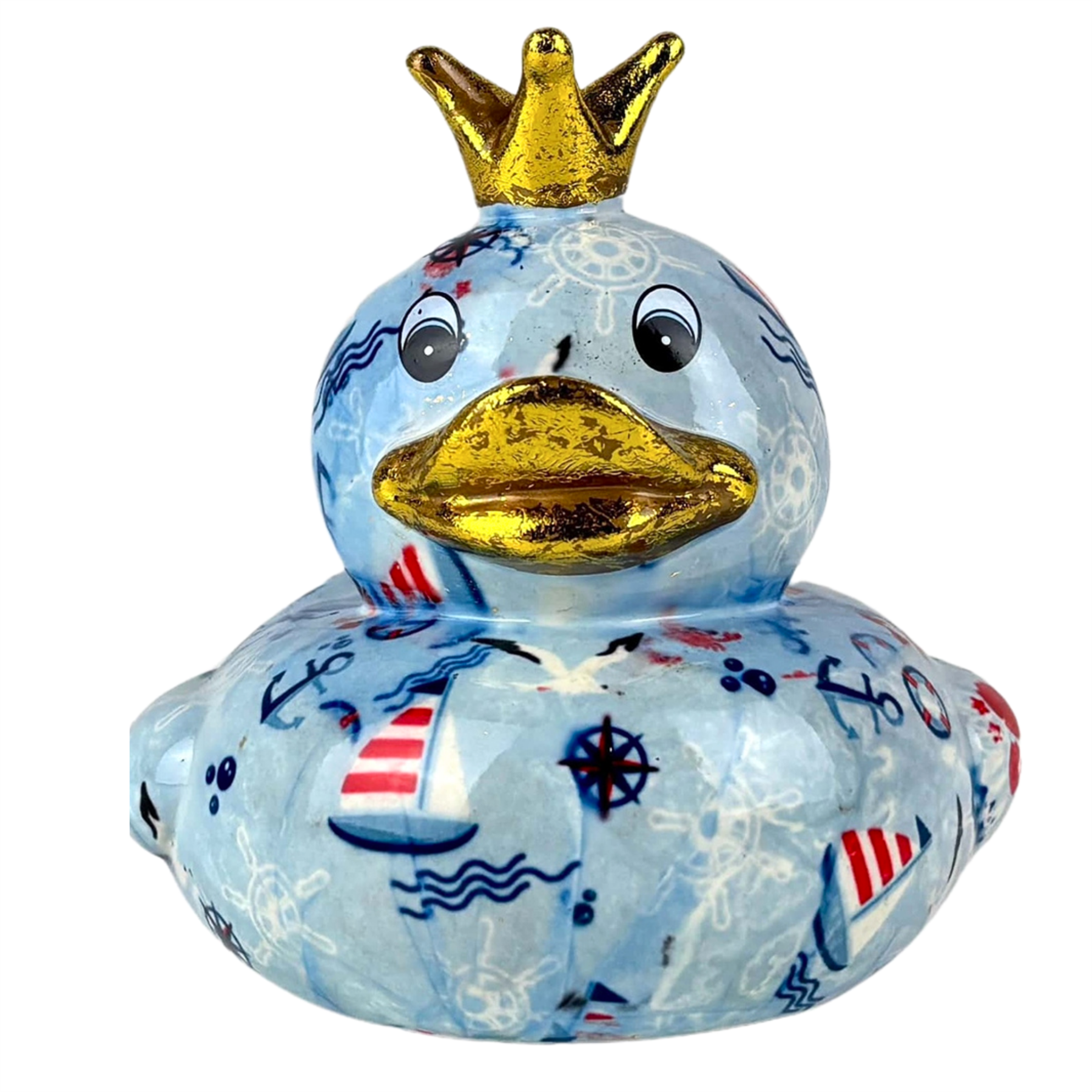 Pomme Pidou 'Ducky' Duck Shaped Ceramic Money Box Piggy Bank, 18cm, gift boxed (8 PACK)