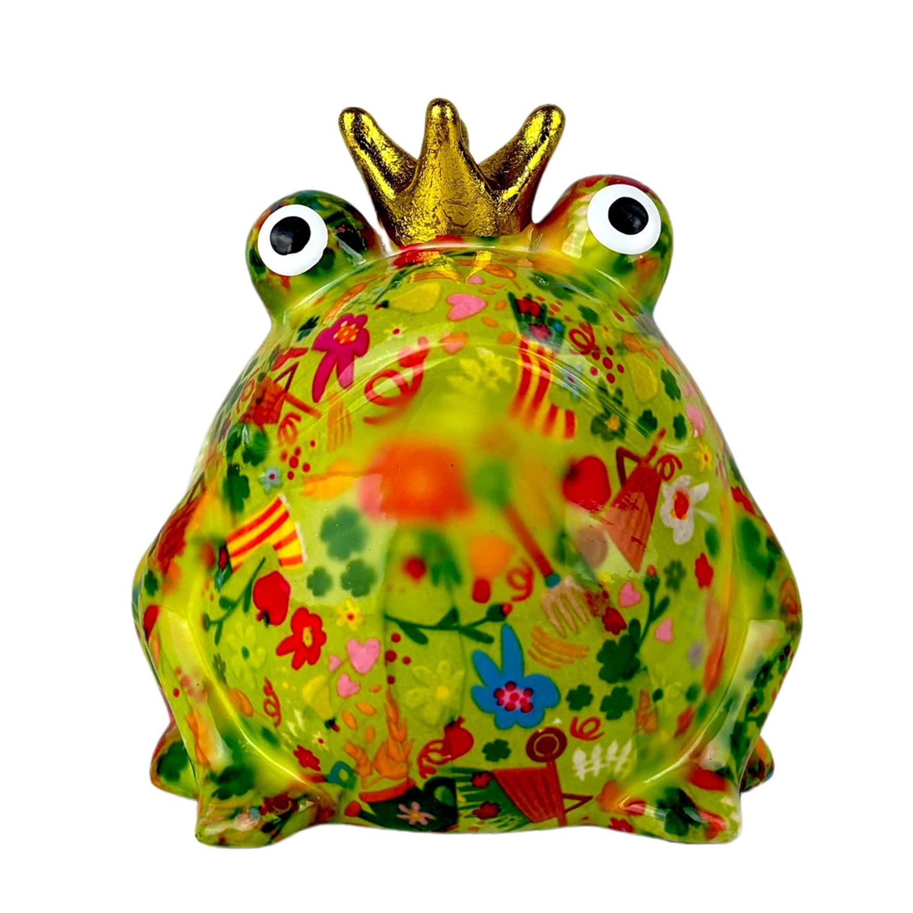Pomme Pidou 'Freddy' Frog Shaped Ceramic Money Box Piggy Bank, 14cm, gift boxed (8 PACK)
