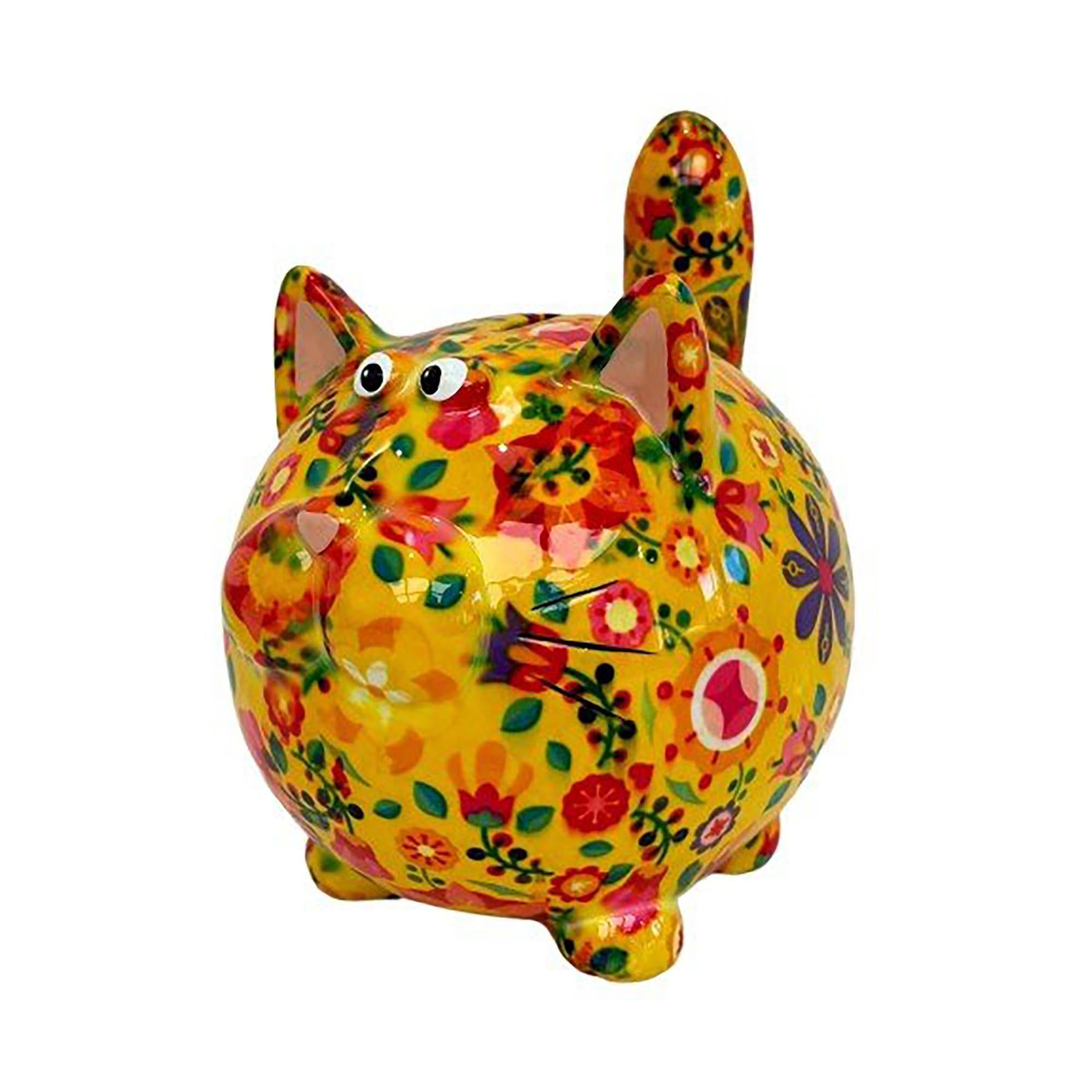 Pomme Pidou 'Fritz' Cat shaped ceramic Money Box (Medium) (6 PACK, ASSORTED)