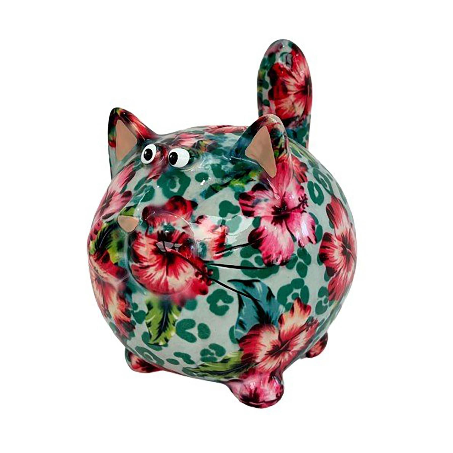 Pomme Pidou 'Fritz' Cat shaped ceramic Money Box (Medium) (6 PACK, ASSORTED)